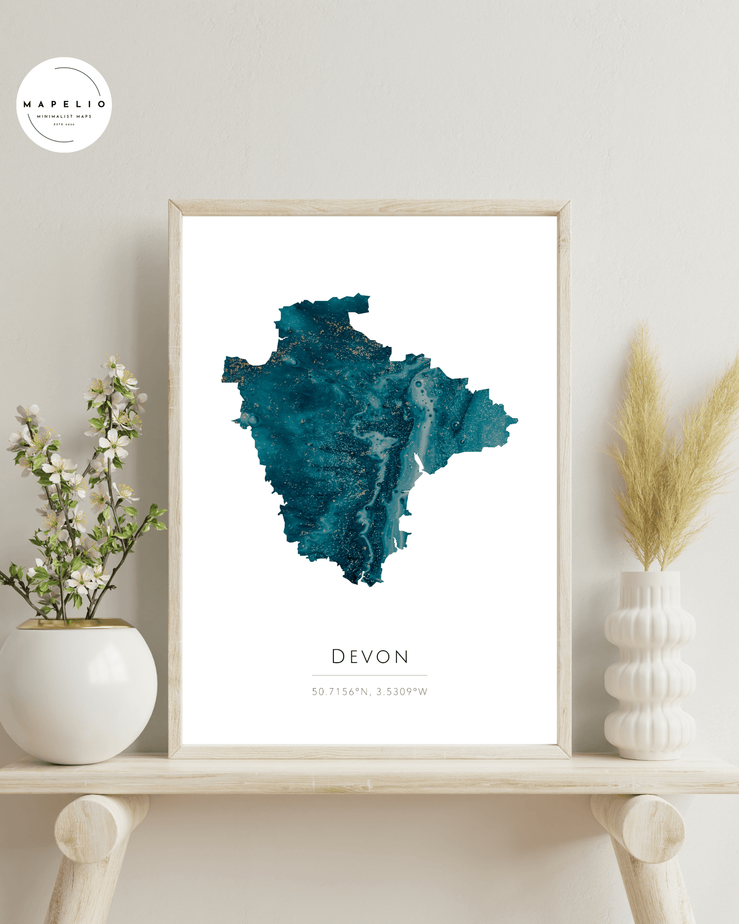 Map of Devon - Fine Art Print