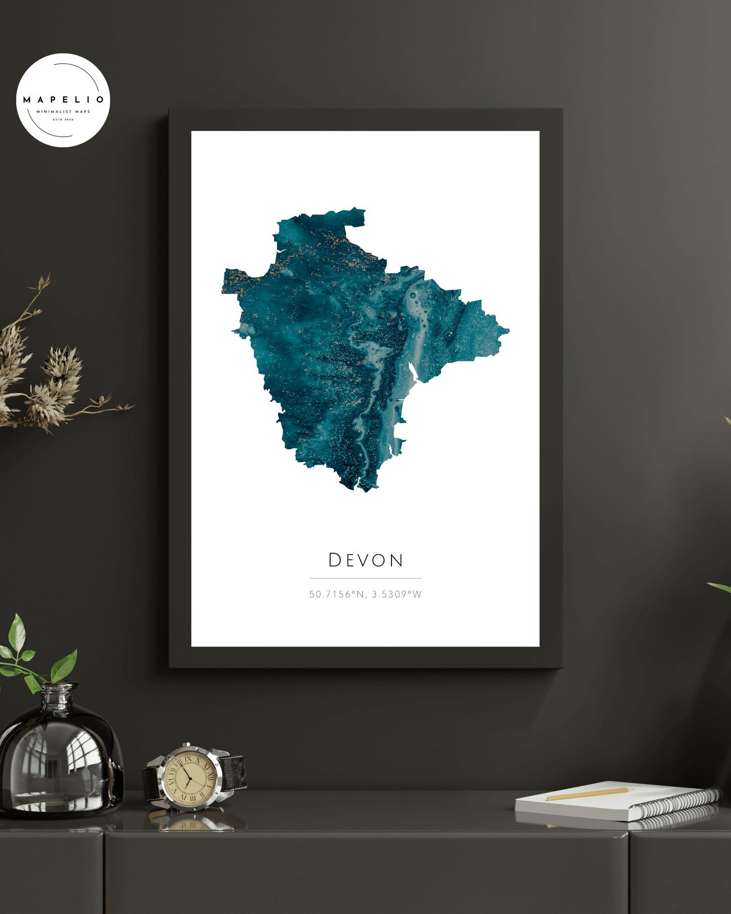 Map of Devon - Fine Art Print