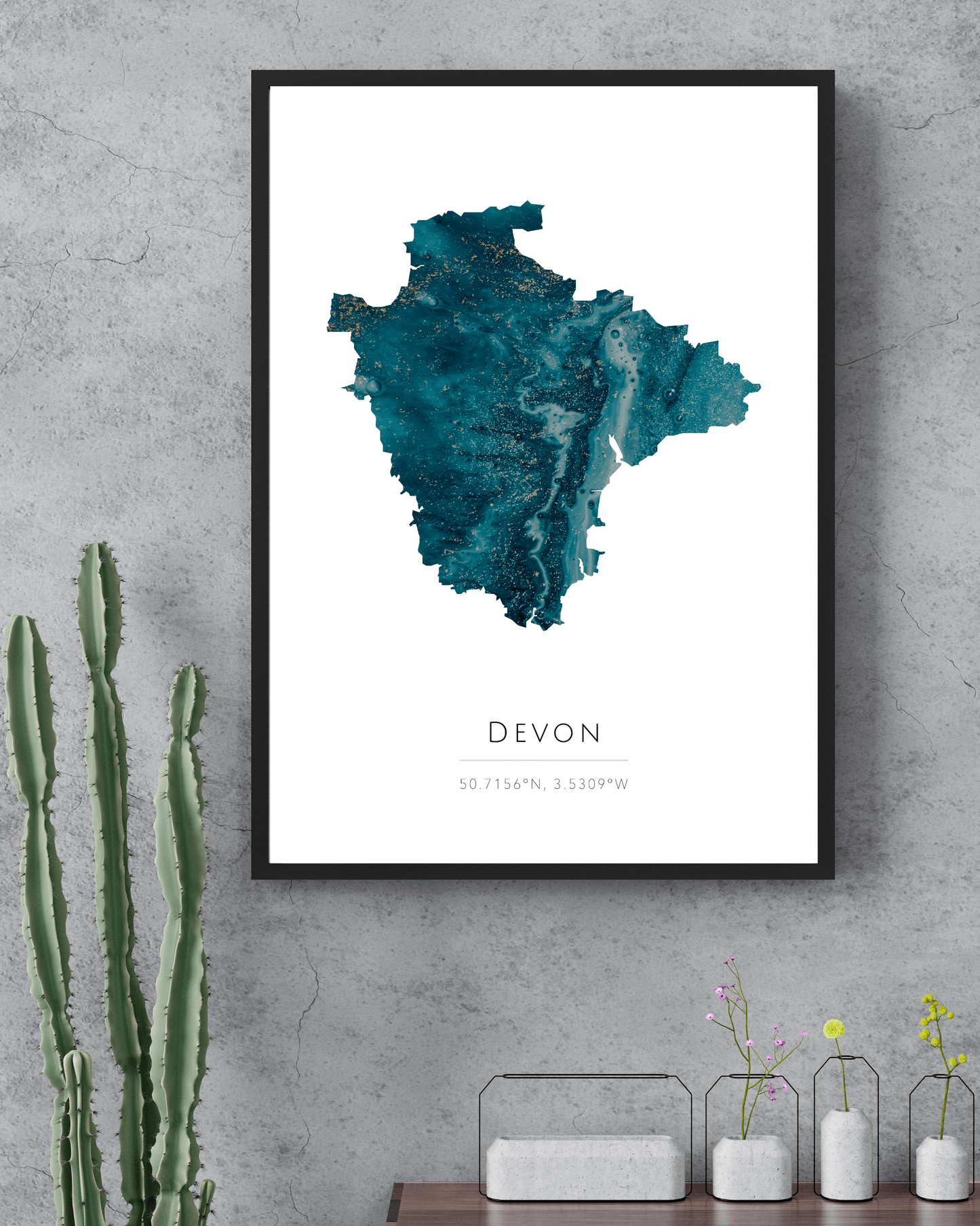 Map of Devon - Fine Art Print