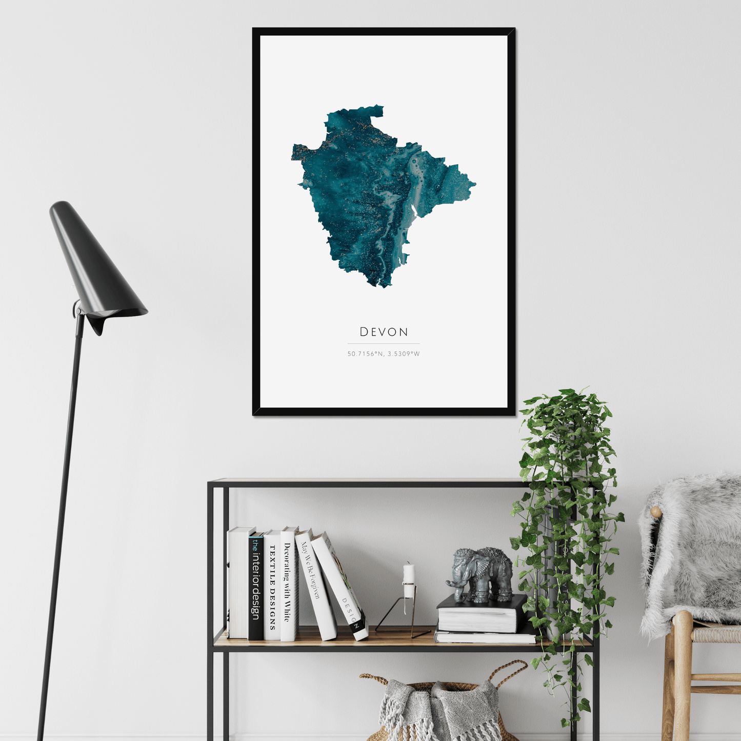 Map of Devon - Fine Art Print