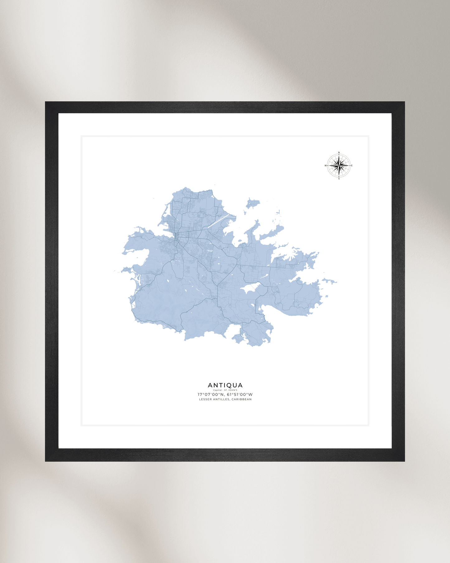 Antiqua - Fine Art Map Print
