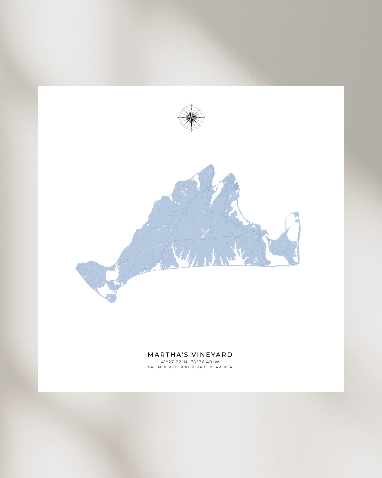 Martha's Vineyard - Fine Art Map Print