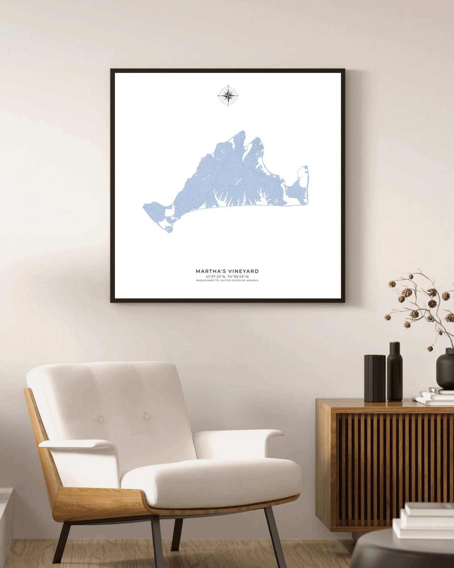 Martha's Vineyard - Fine Art Map Print