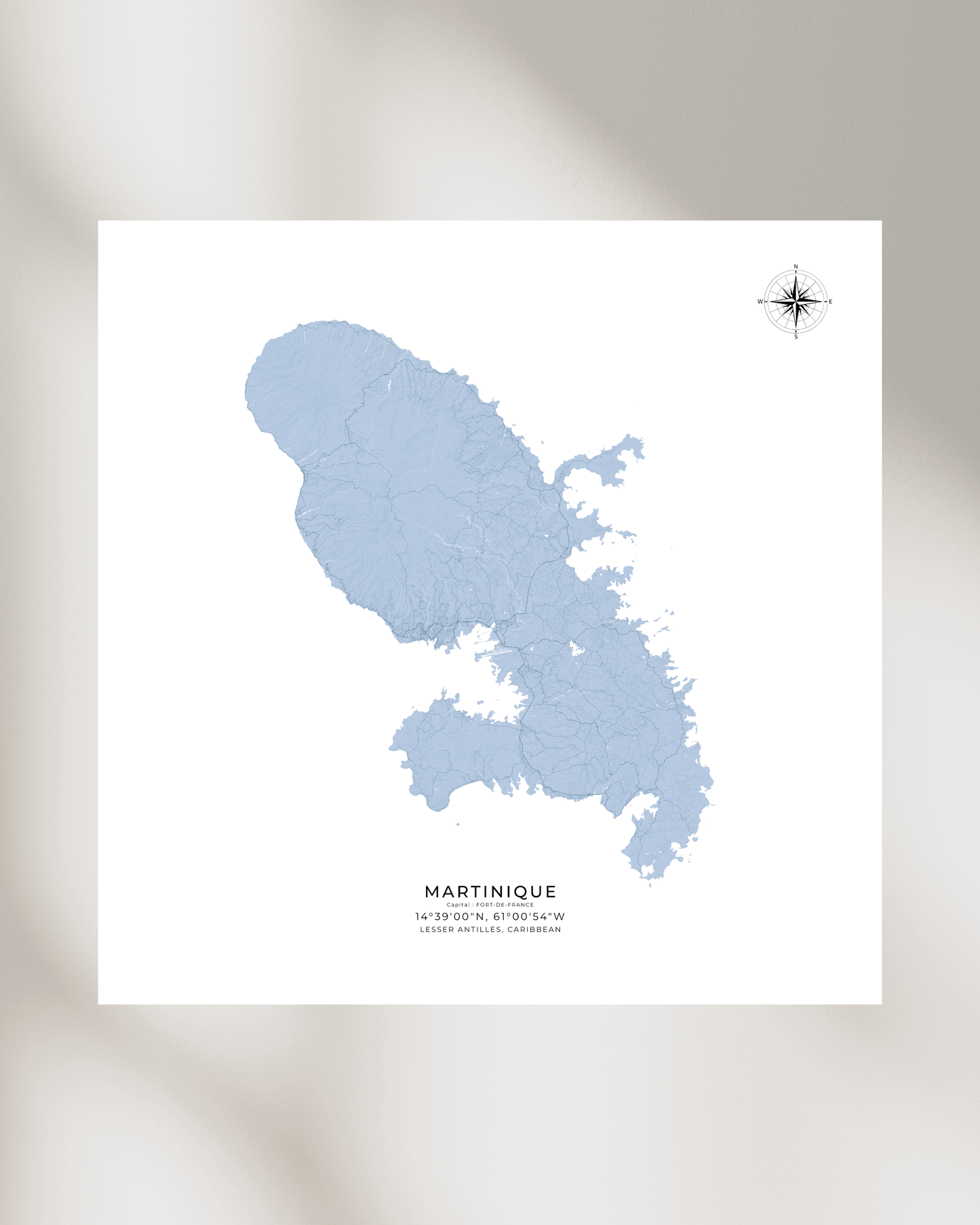 Martinique - Fine Art Map Print