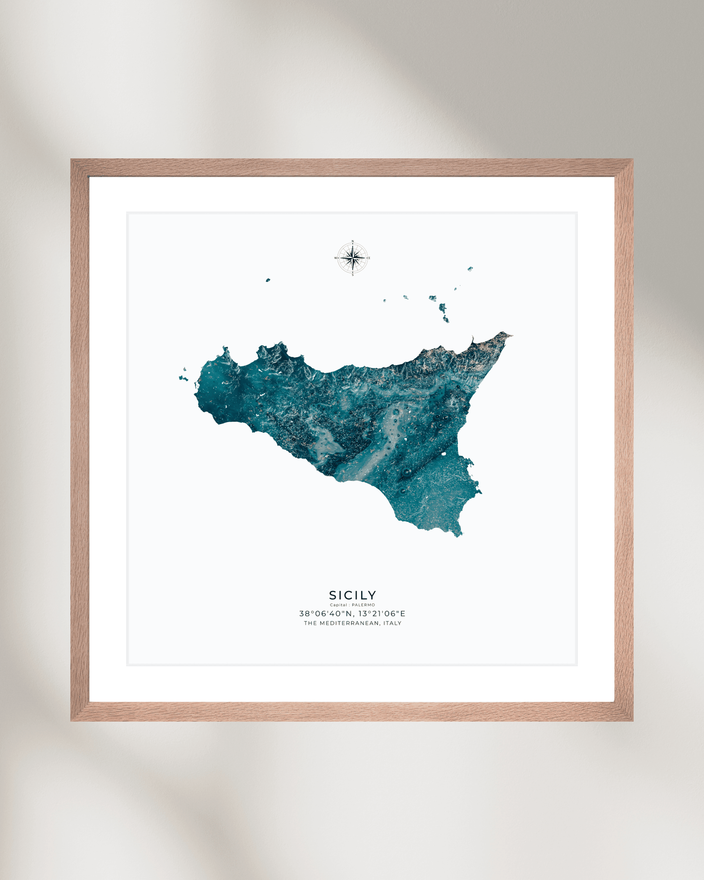 Sicily - Fine Art Map - OIl