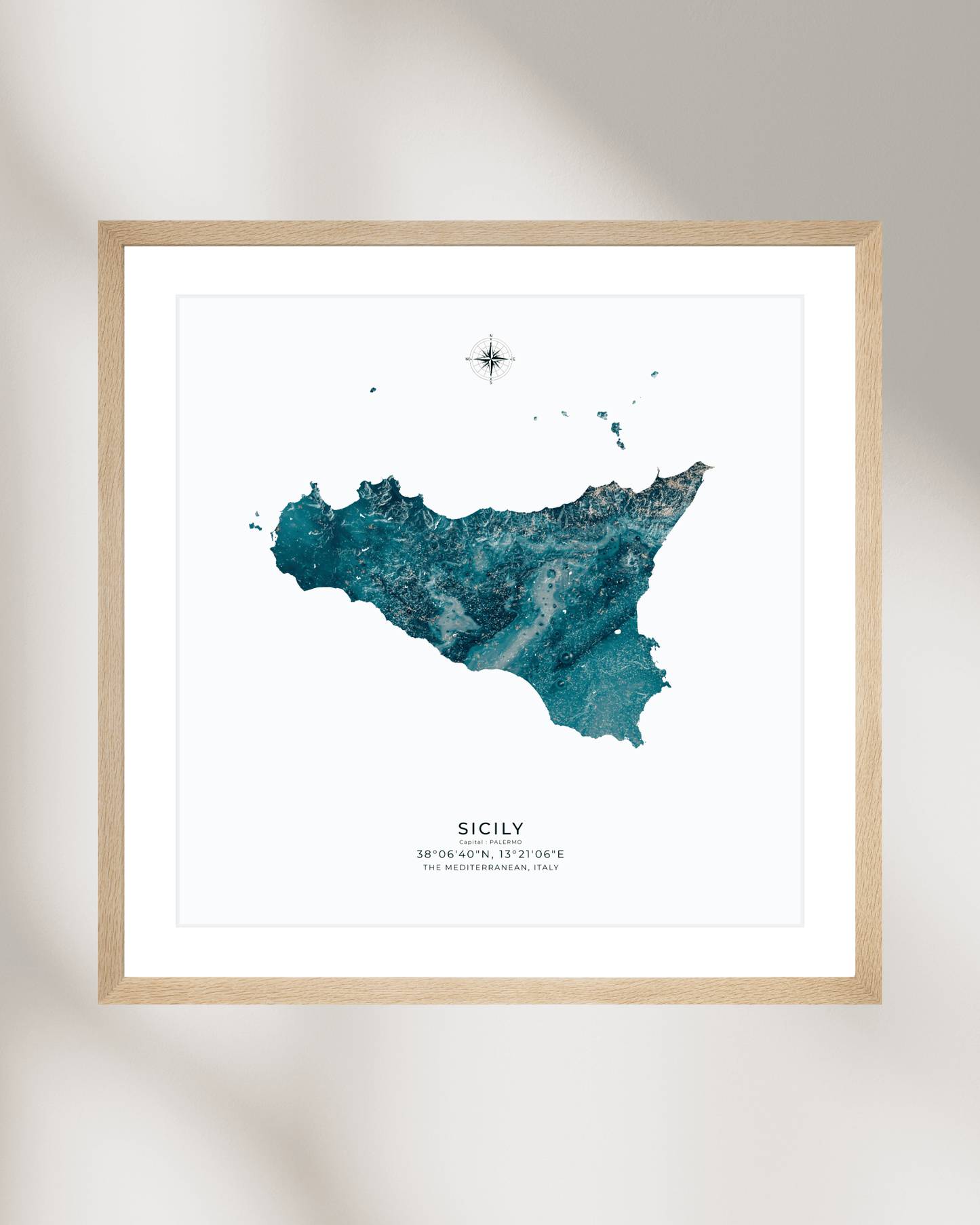 Sicily - Fine Art Map - OIl
