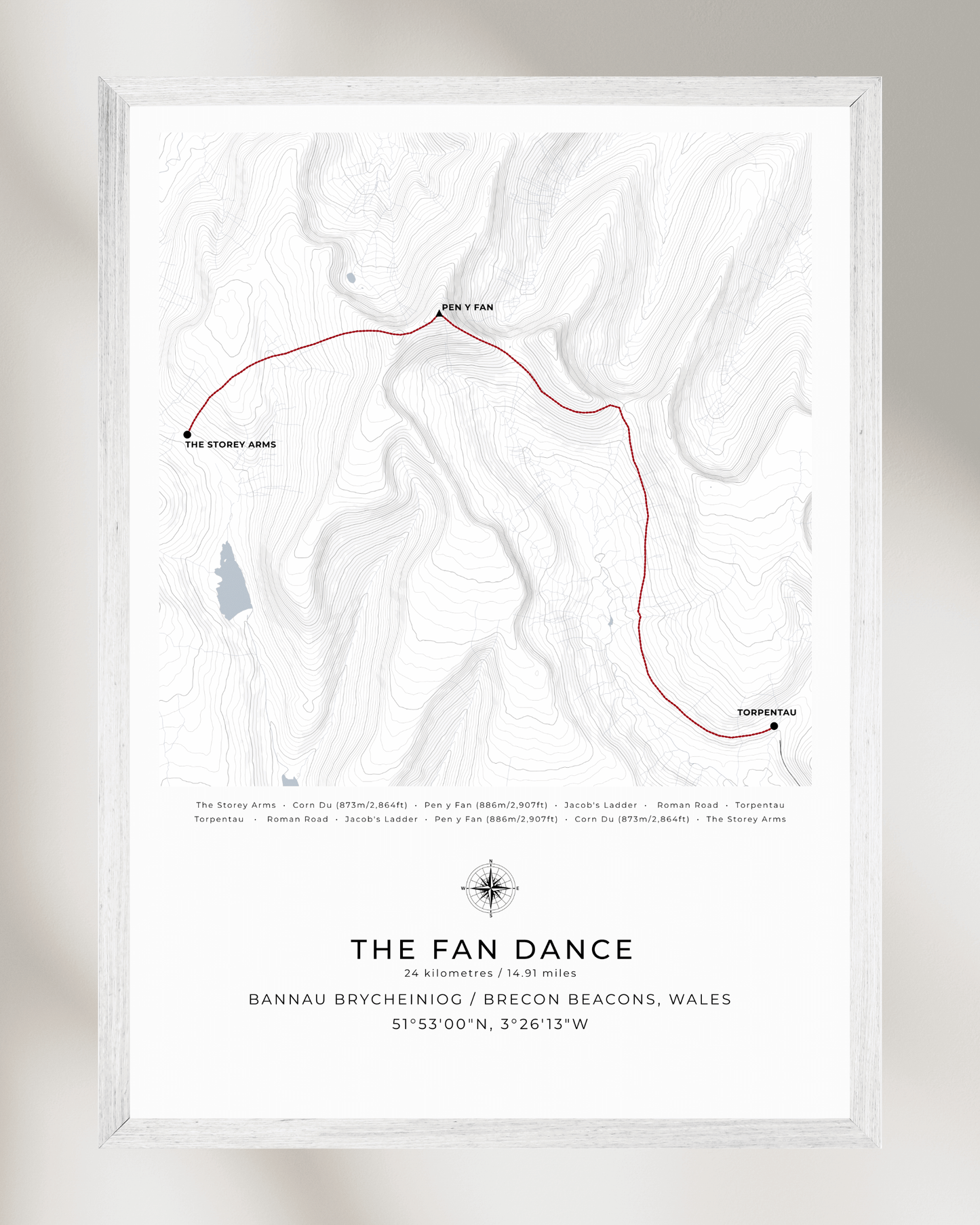 The Fan Dance Route Map Print