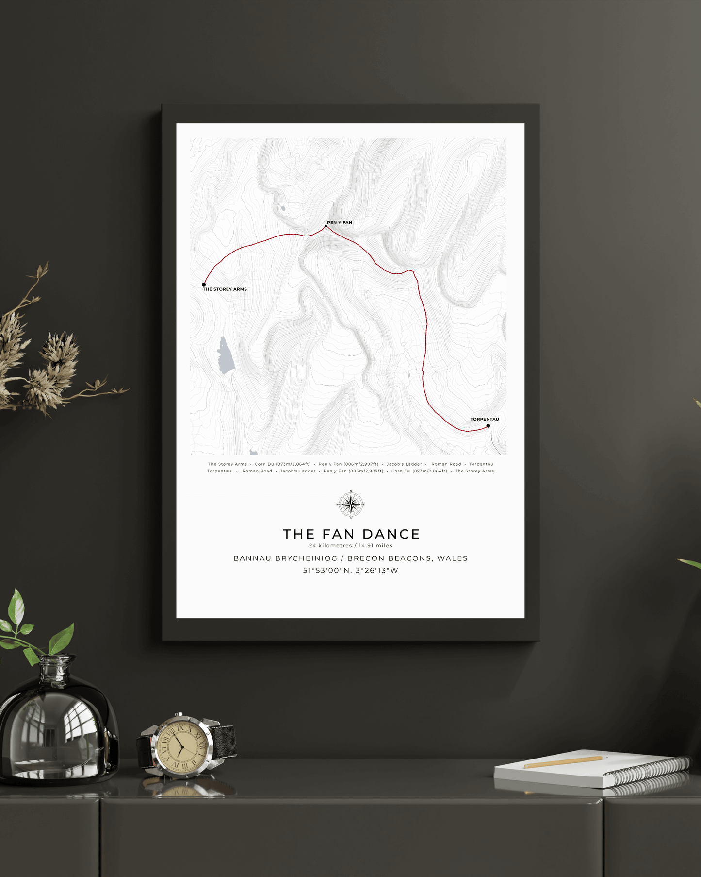 The Fan Dance Route Map Print