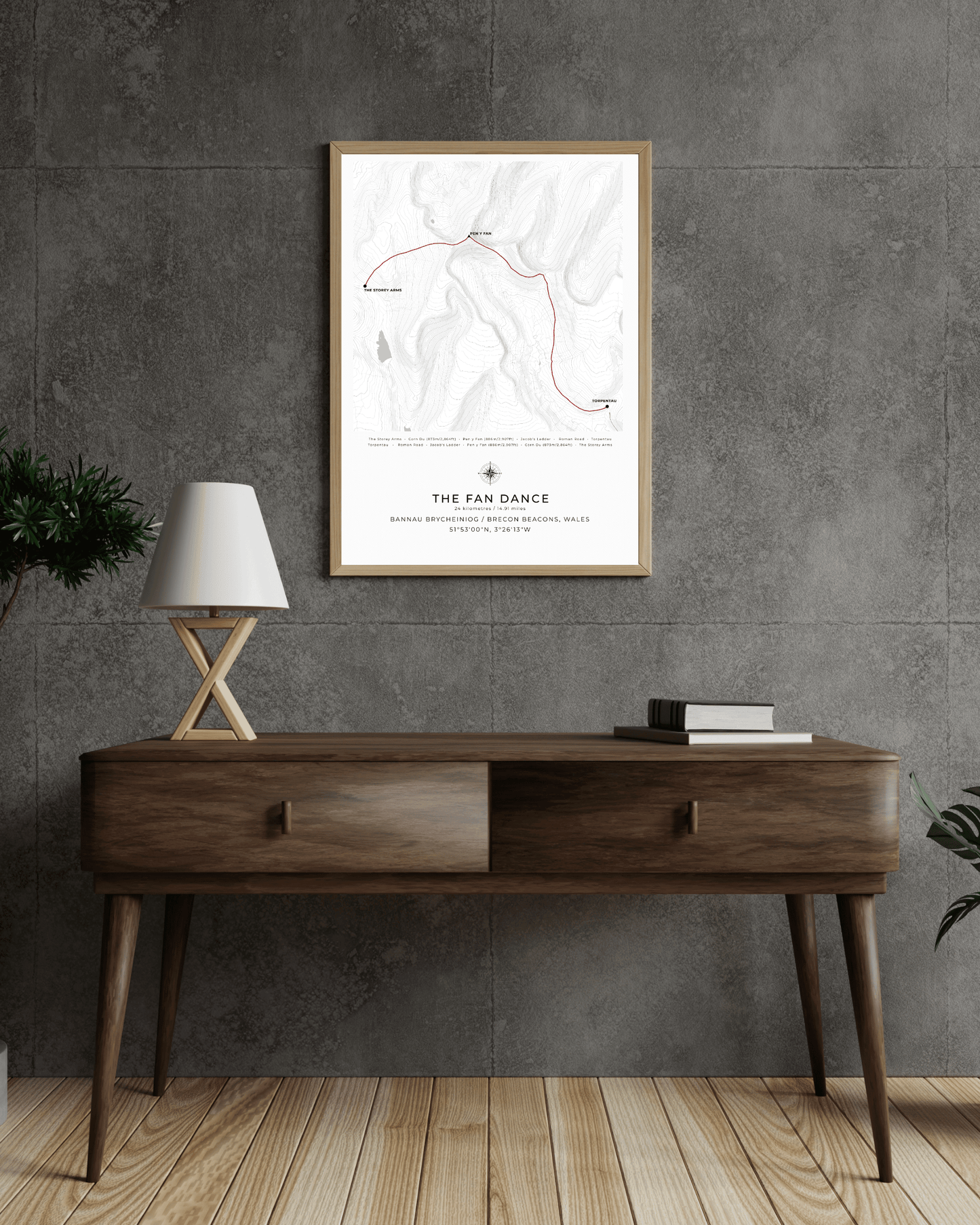 The Fan Dance Route Map Print