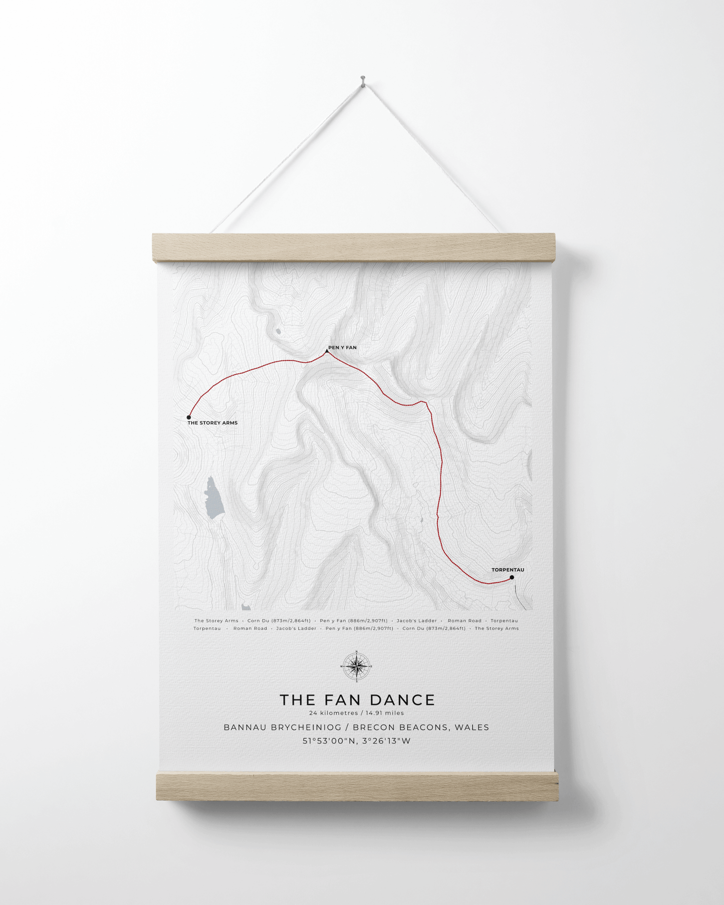 The Fan Dance Route Map Print