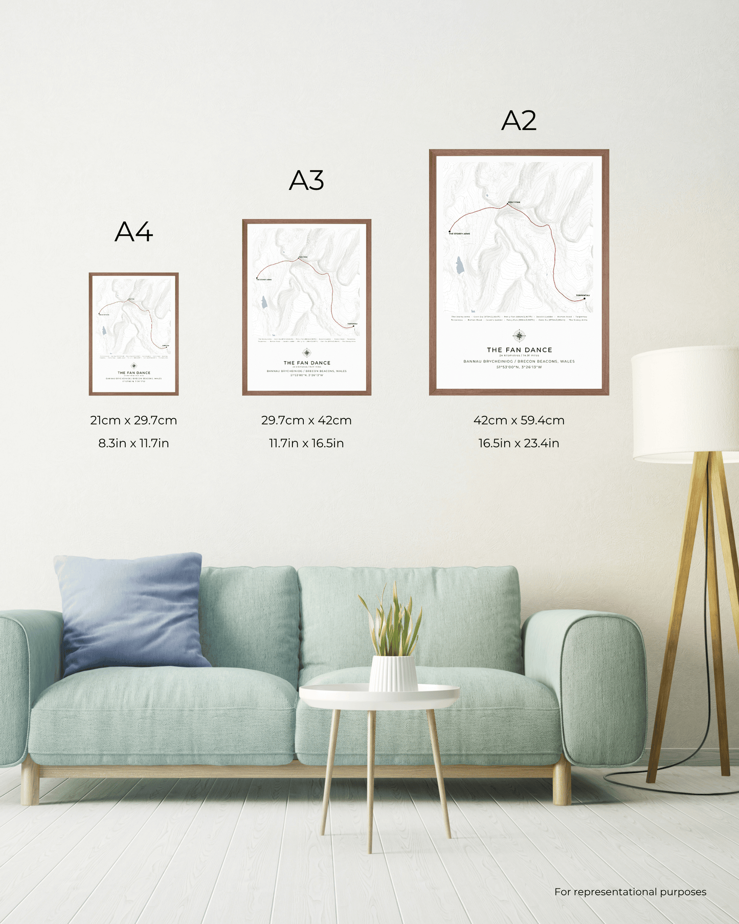 The Fan Dance Route Map Print