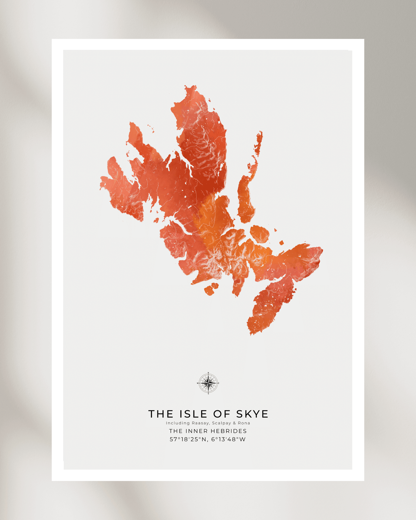 Isle of Skye - Fine Art Topographical Map Print Watercolour