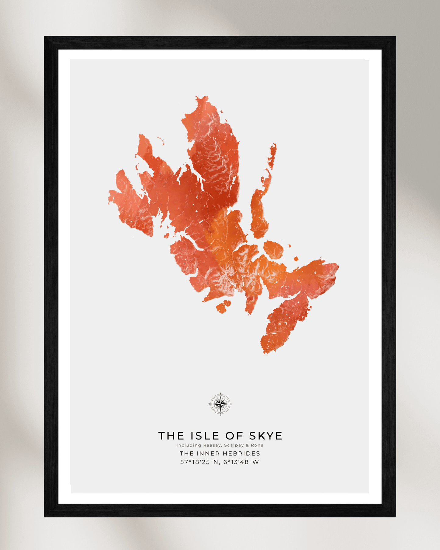Isle of Skye - Fine Art Topographical Map Print Watercolour