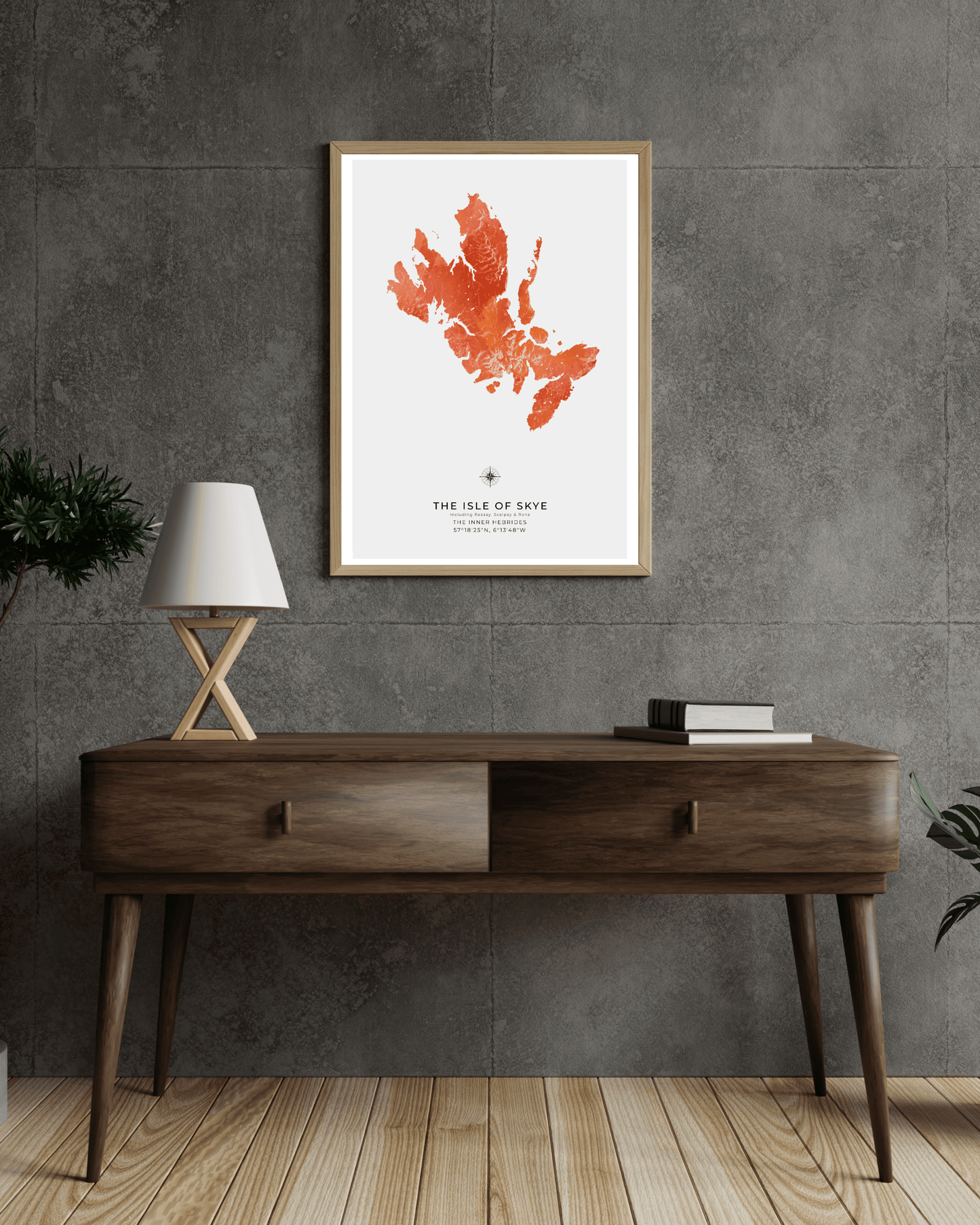 Isle of Skye - Fine Art Topographical Map Print Watercolour
