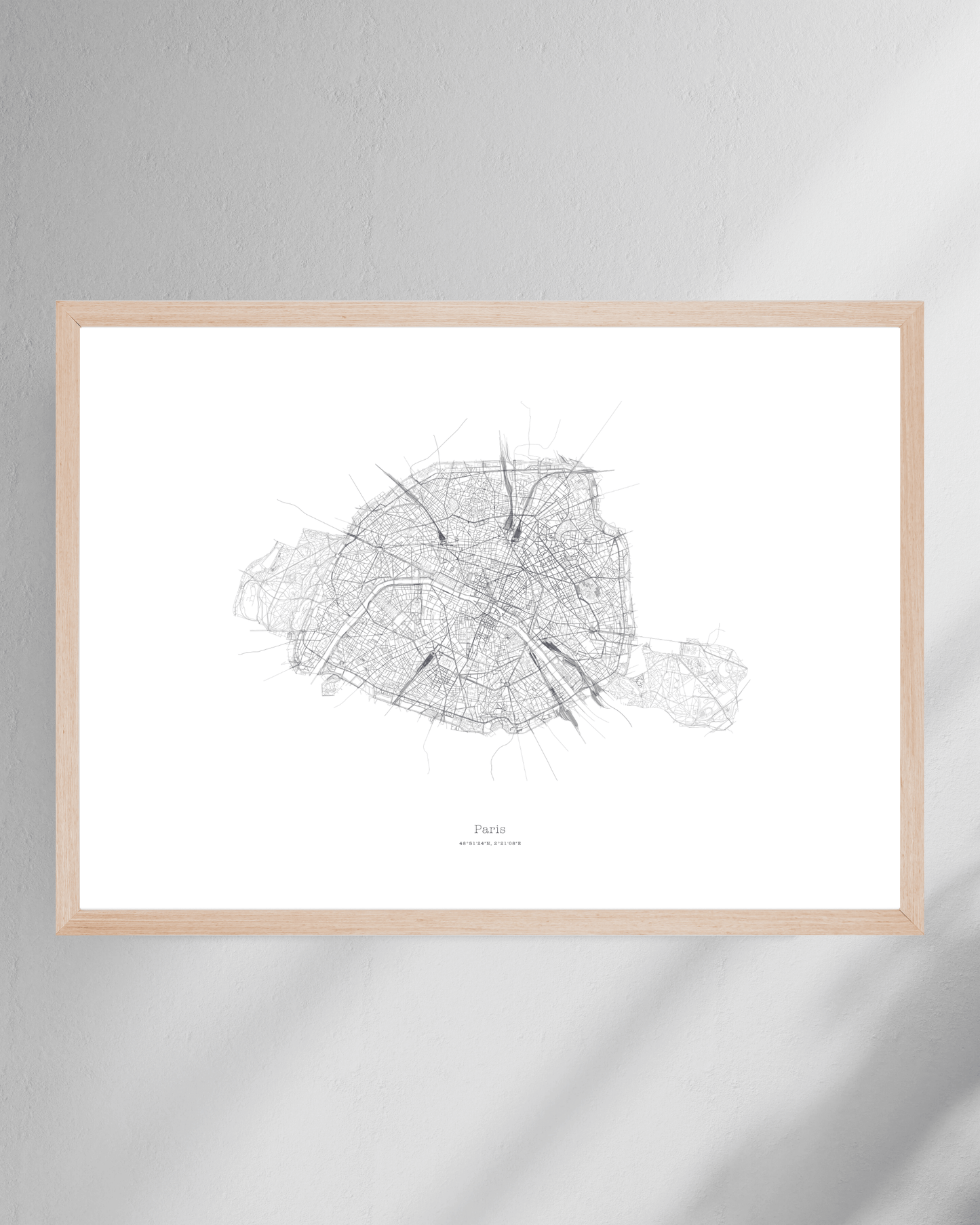 Paris - City Map - Minimalist Fine Art Print