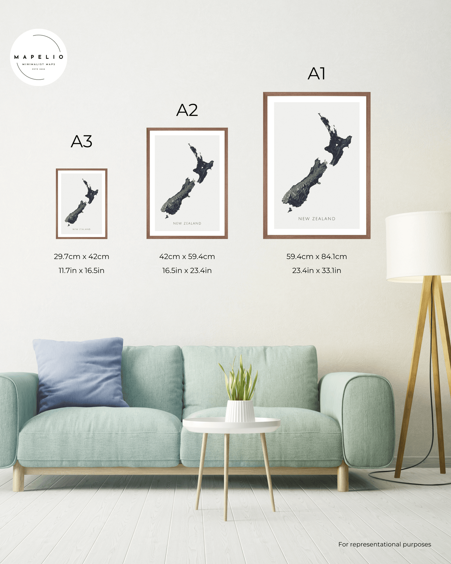 New Zealand - Fine Art Map