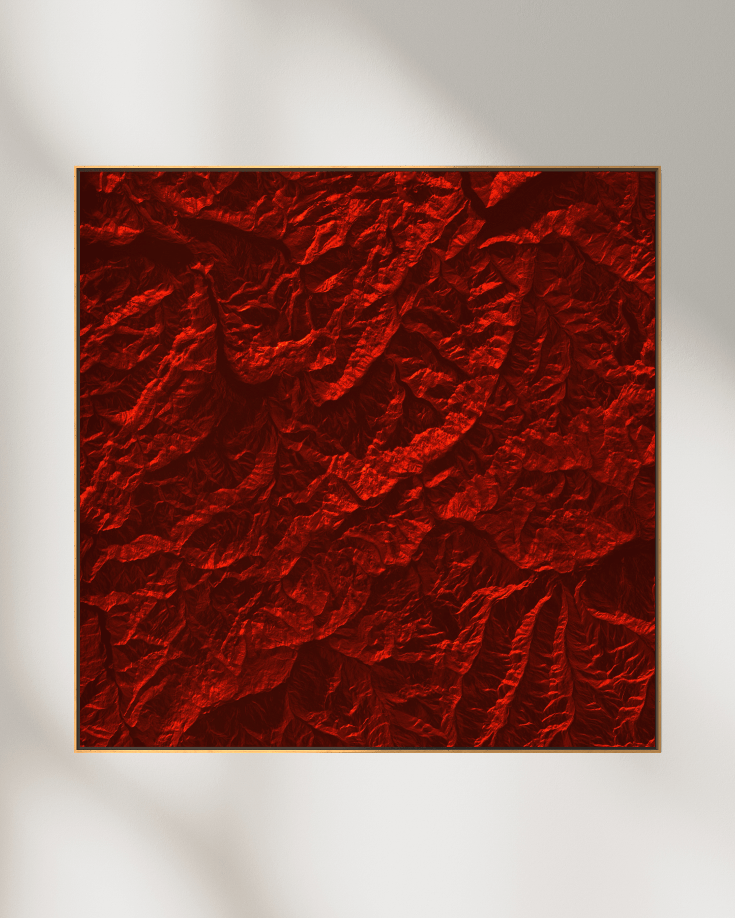 Mont Blanc - Framed Canvas Topographical Map