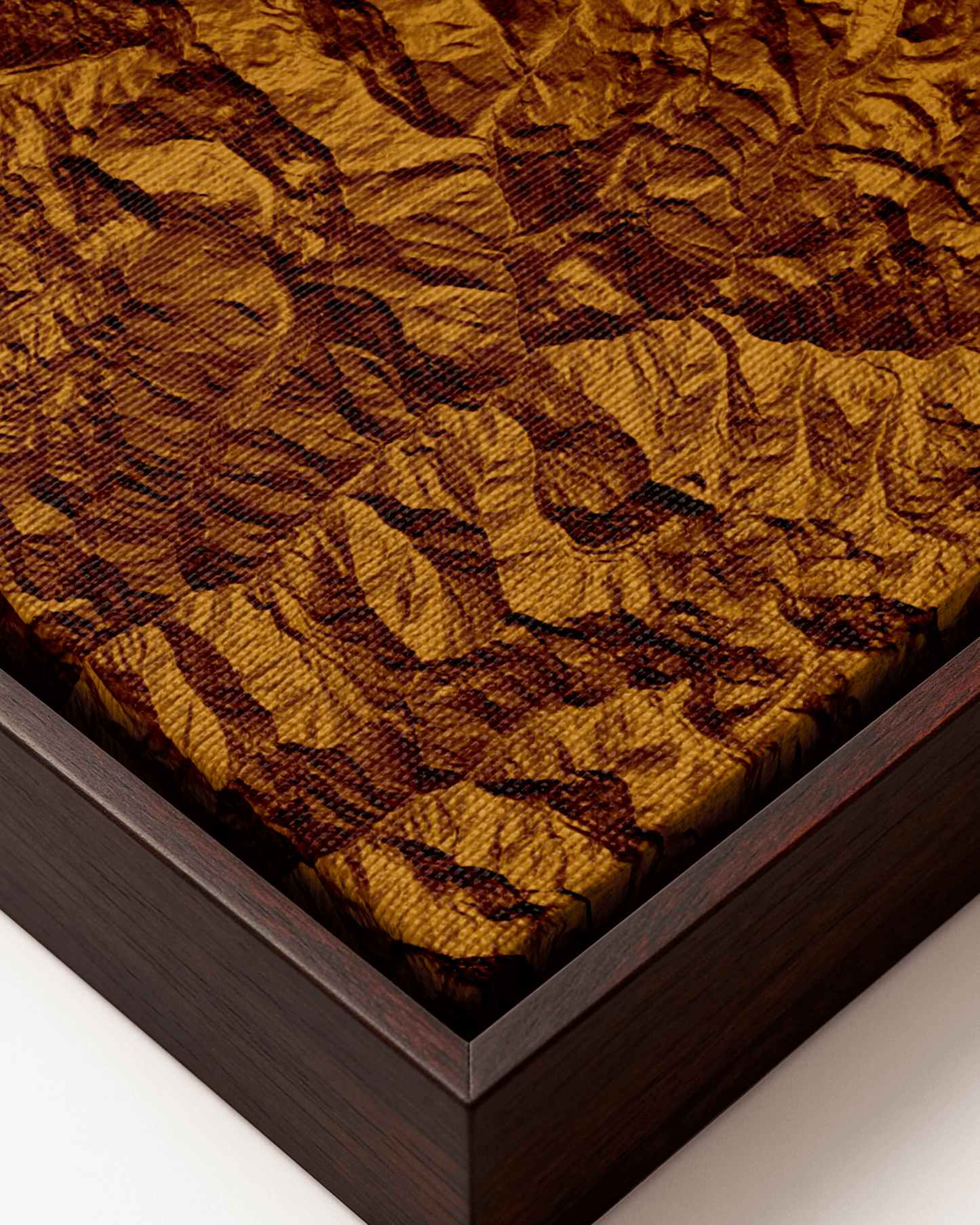 Mount Everest - Framed Canvas Topographical Map