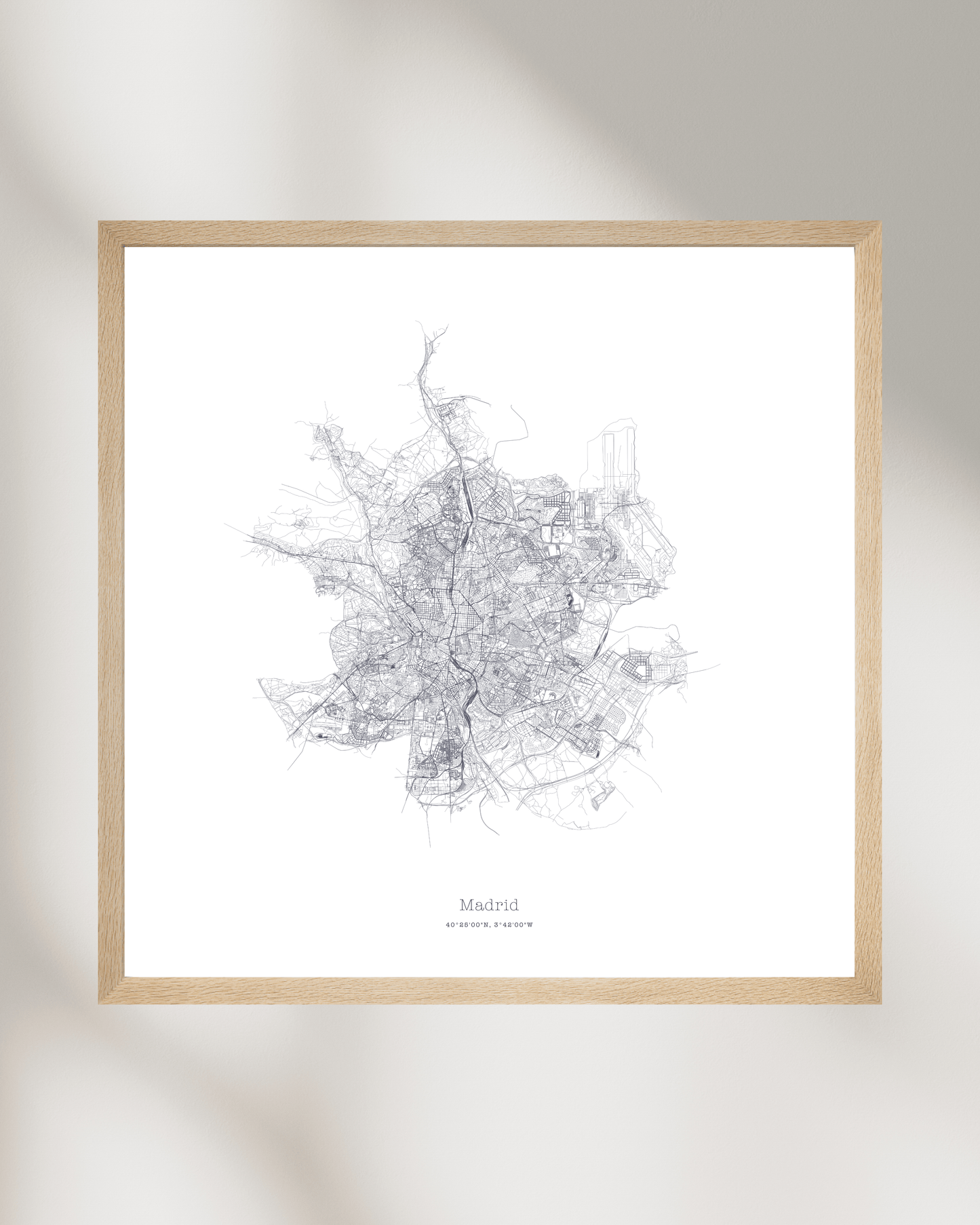 Madrid - Minimalist City Map - Fine Art Print