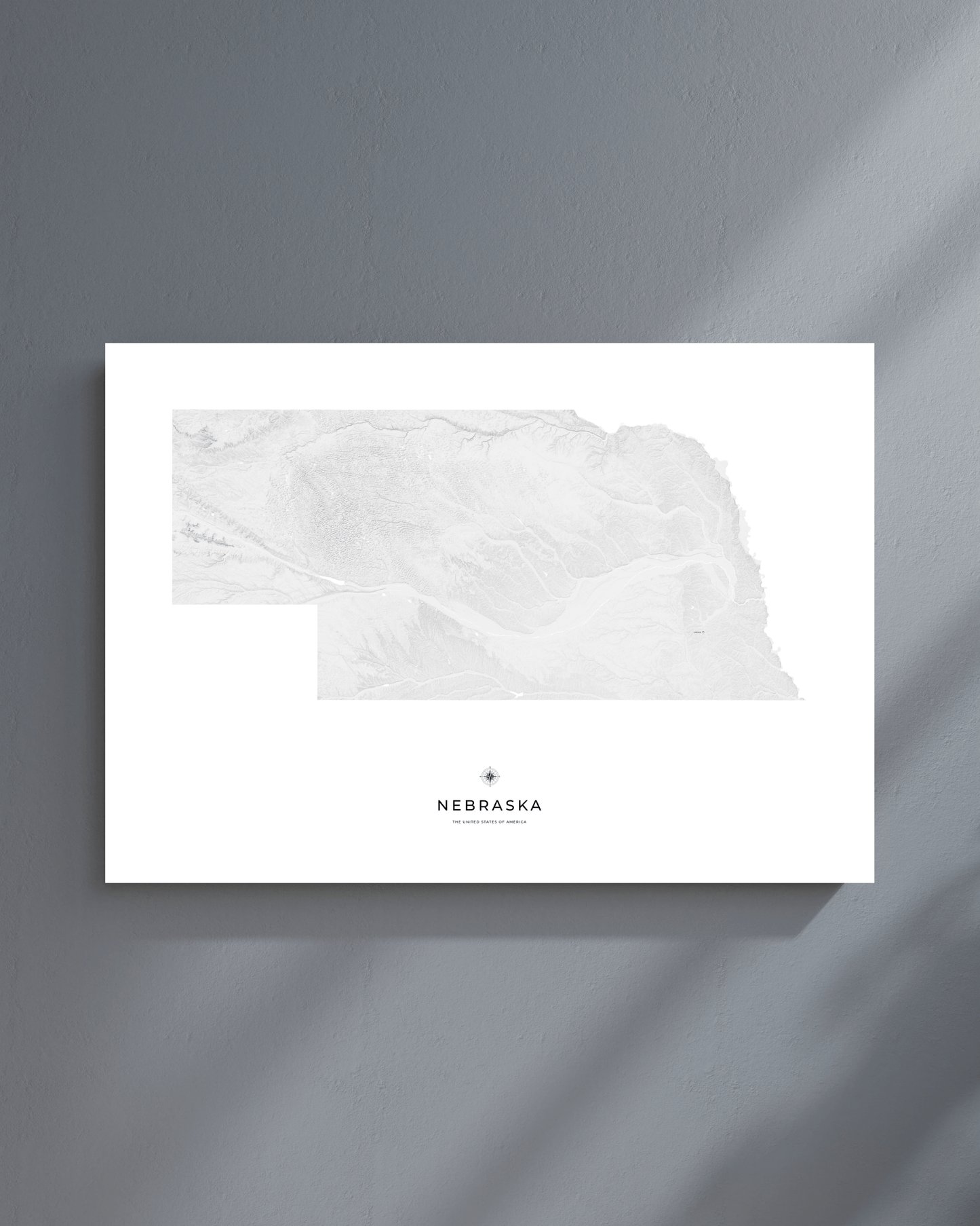 Nebraska - Fine Art Topographical Map Print