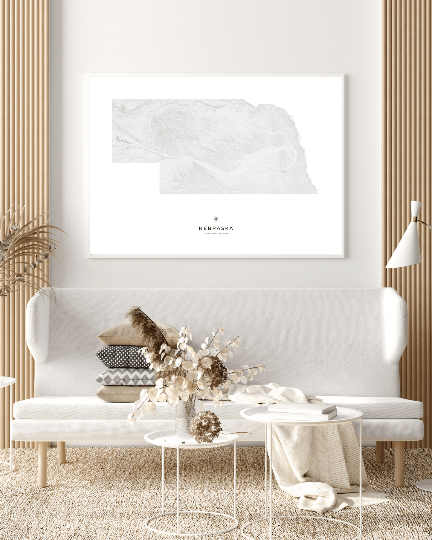 Nebraska - Fine Art Topographical Map Print
