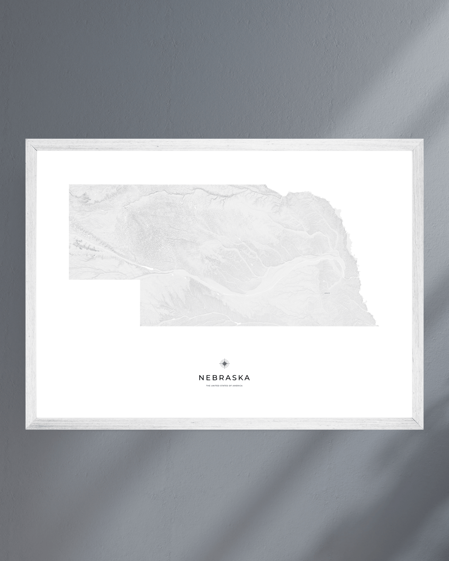 Nebraska - Fine Art Topographical Map Print