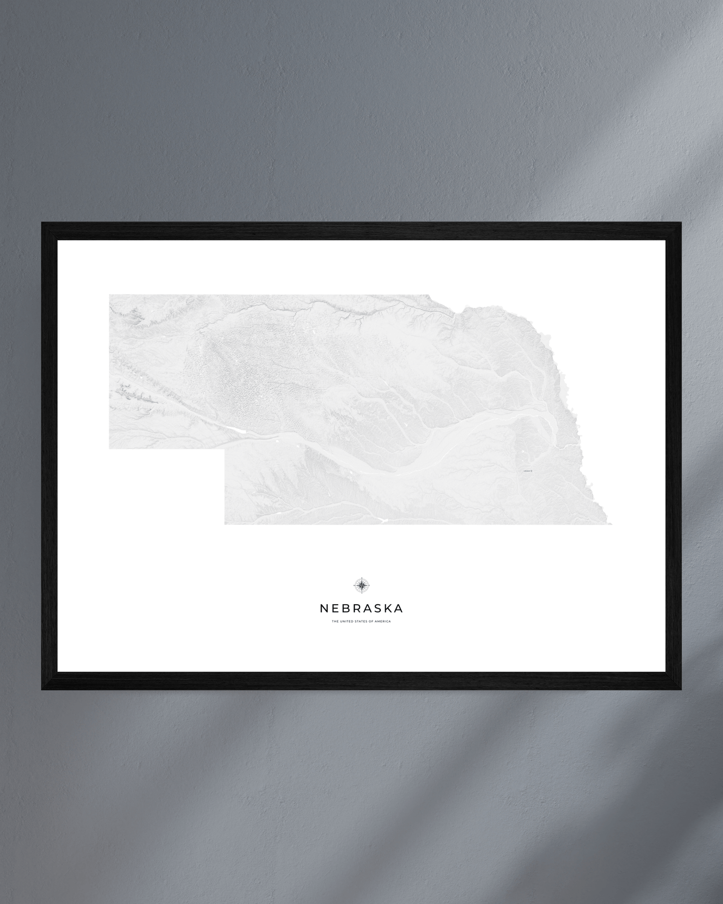 Nebraska - Fine Art Topographical Map Print
