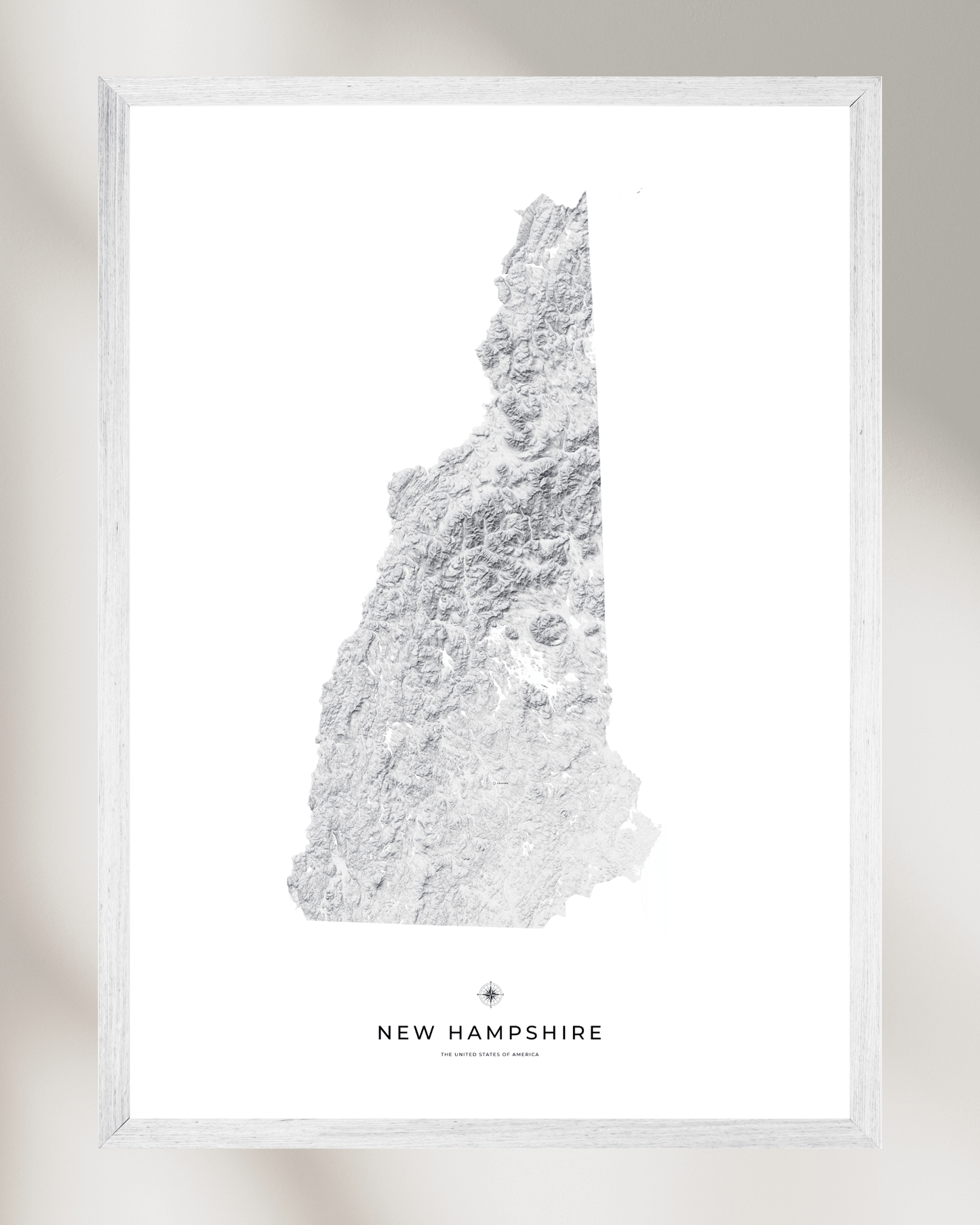 New Hampshire - Fine Art Topographical Map Print