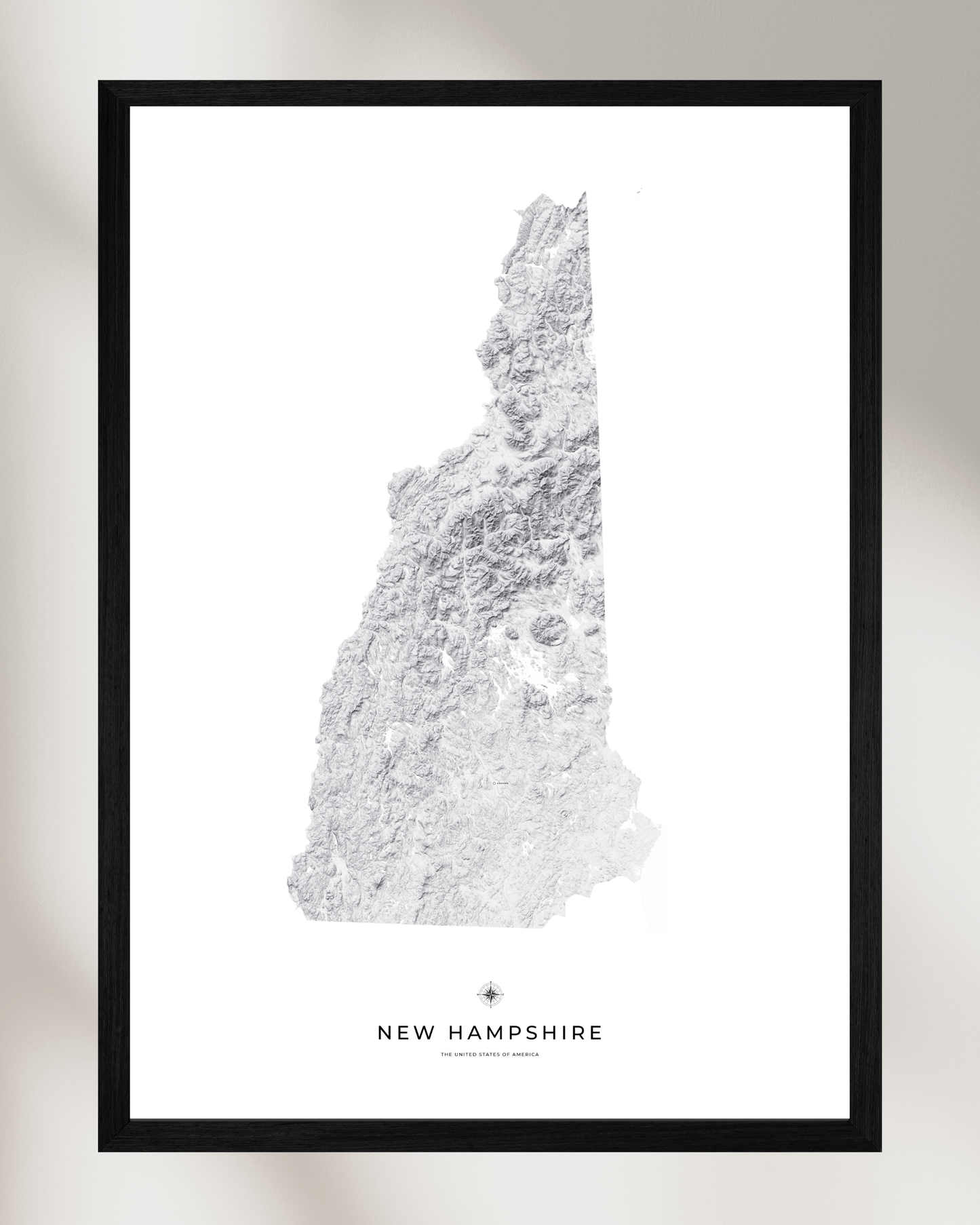 New Hampshire - Fine Art Topographical Map Print