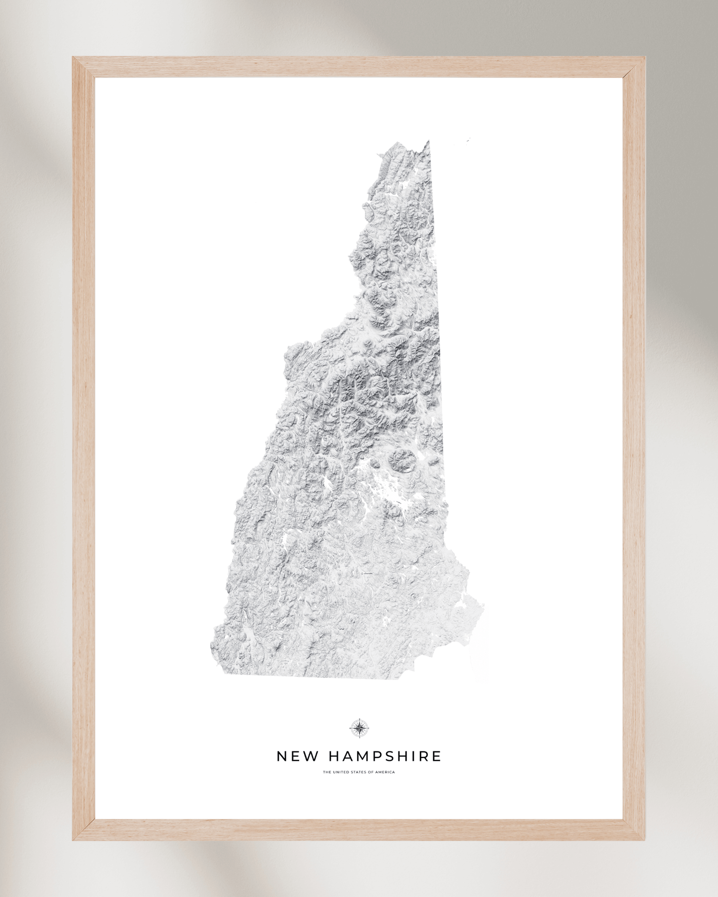 New Hampshire - Fine Art Topographical Map Print