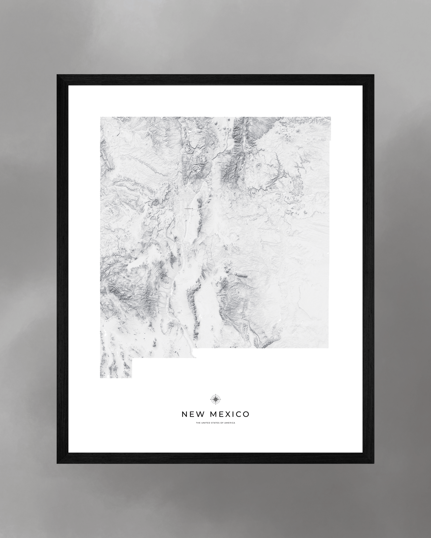 New Mexico - Fine Art Topographical Map Print