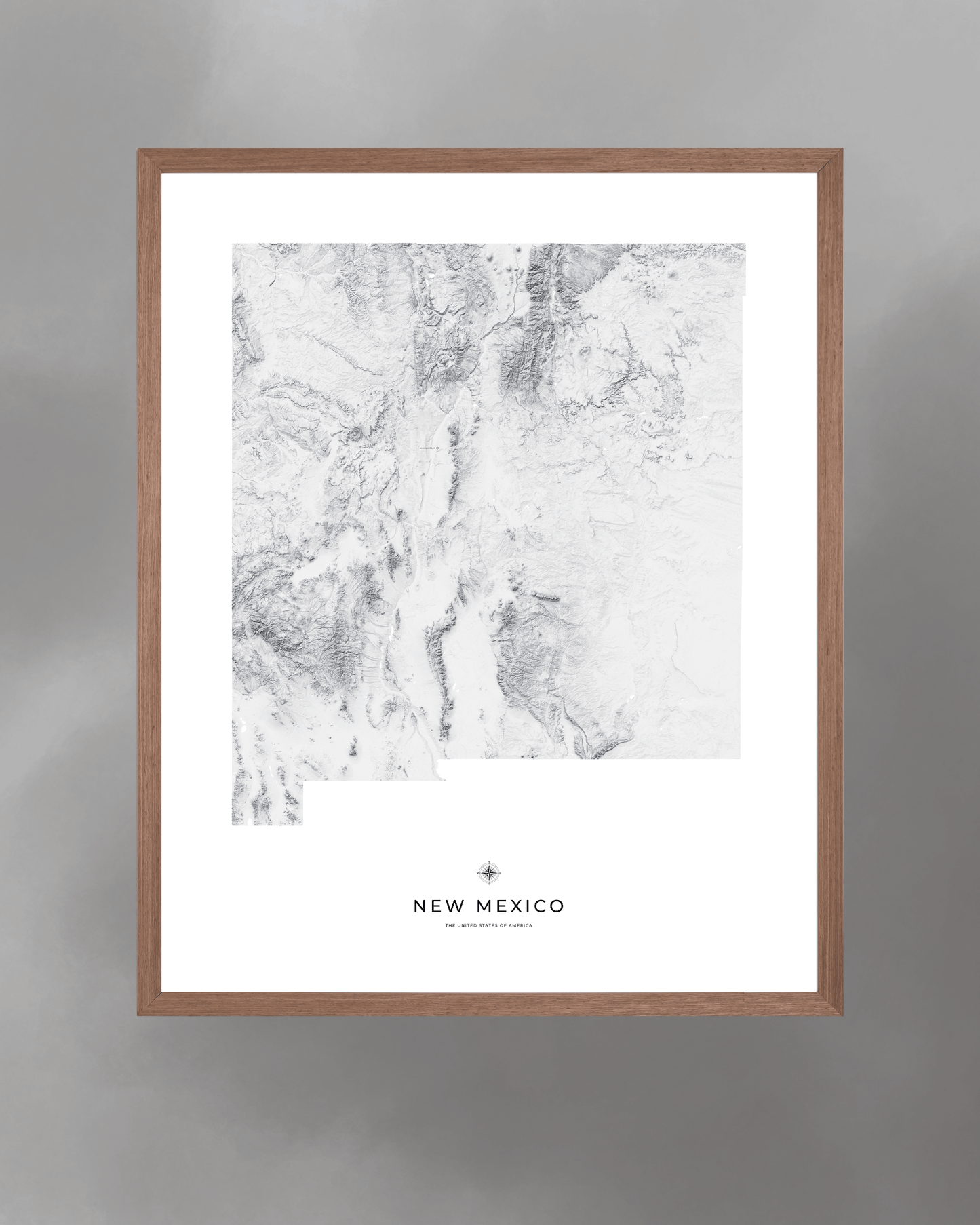 New Mexico - Fine Art Topographical Map Print
