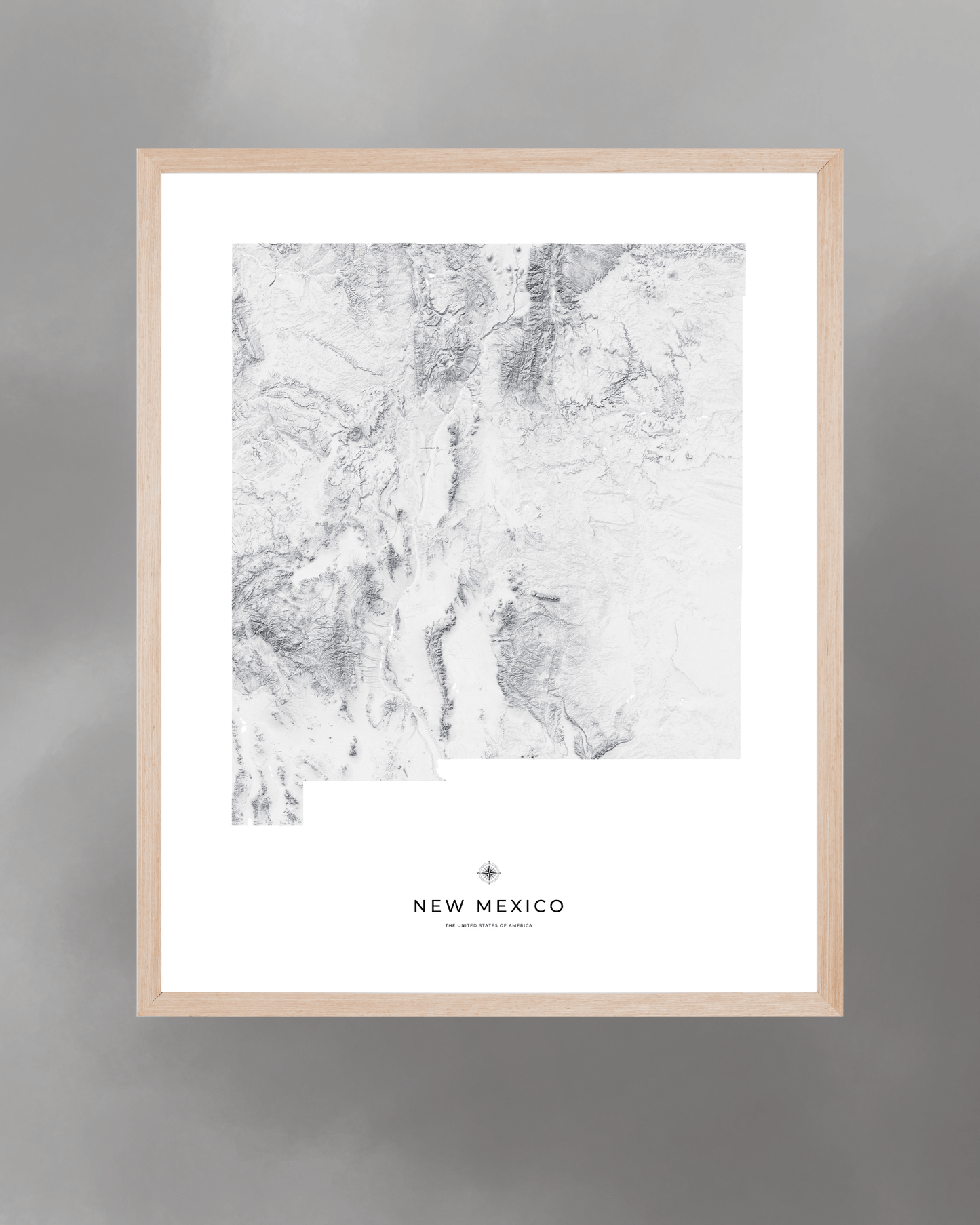 New Mexico - Fine Art Topographical Map Print