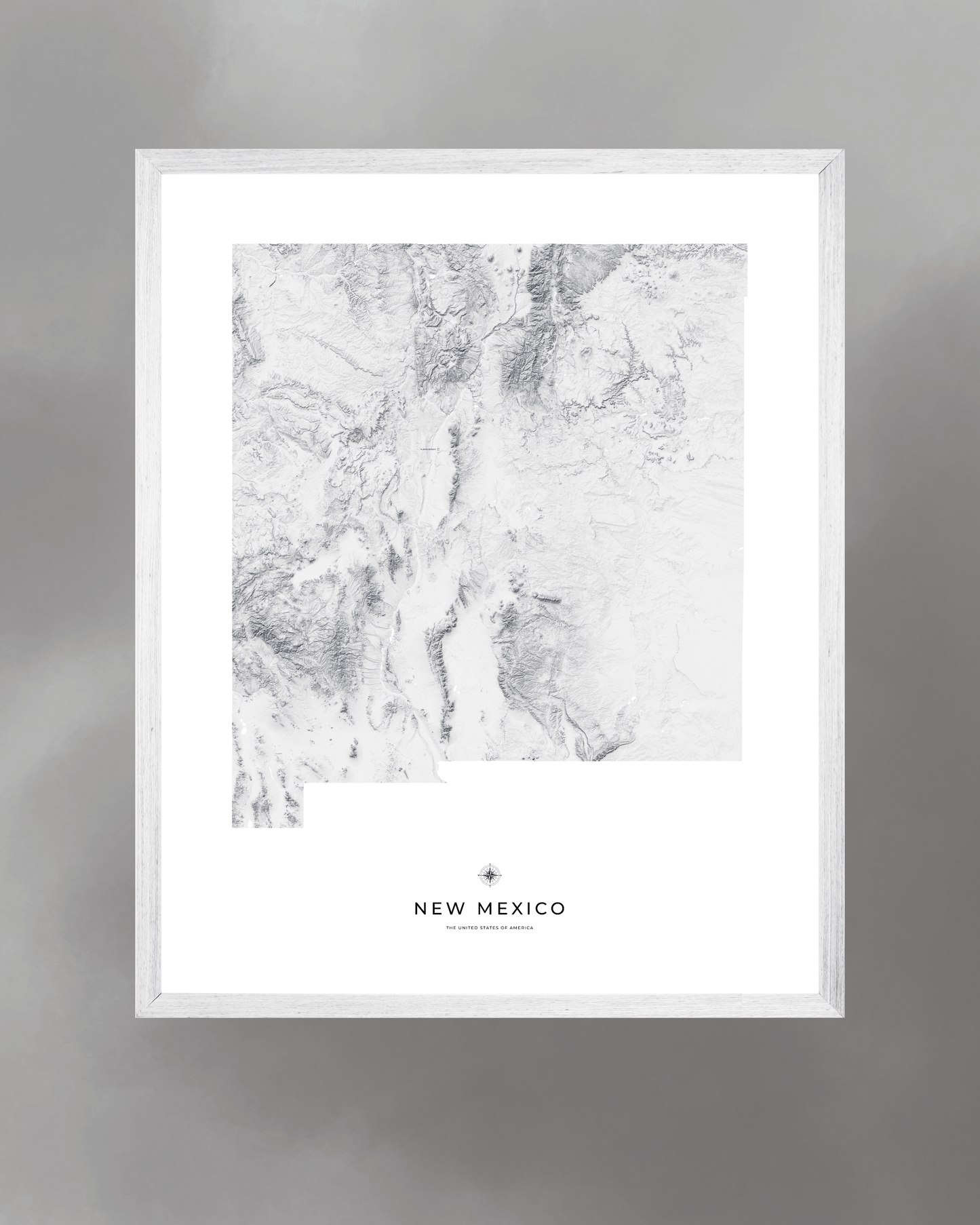 New Mexico - Fine Art Topographical Map Print