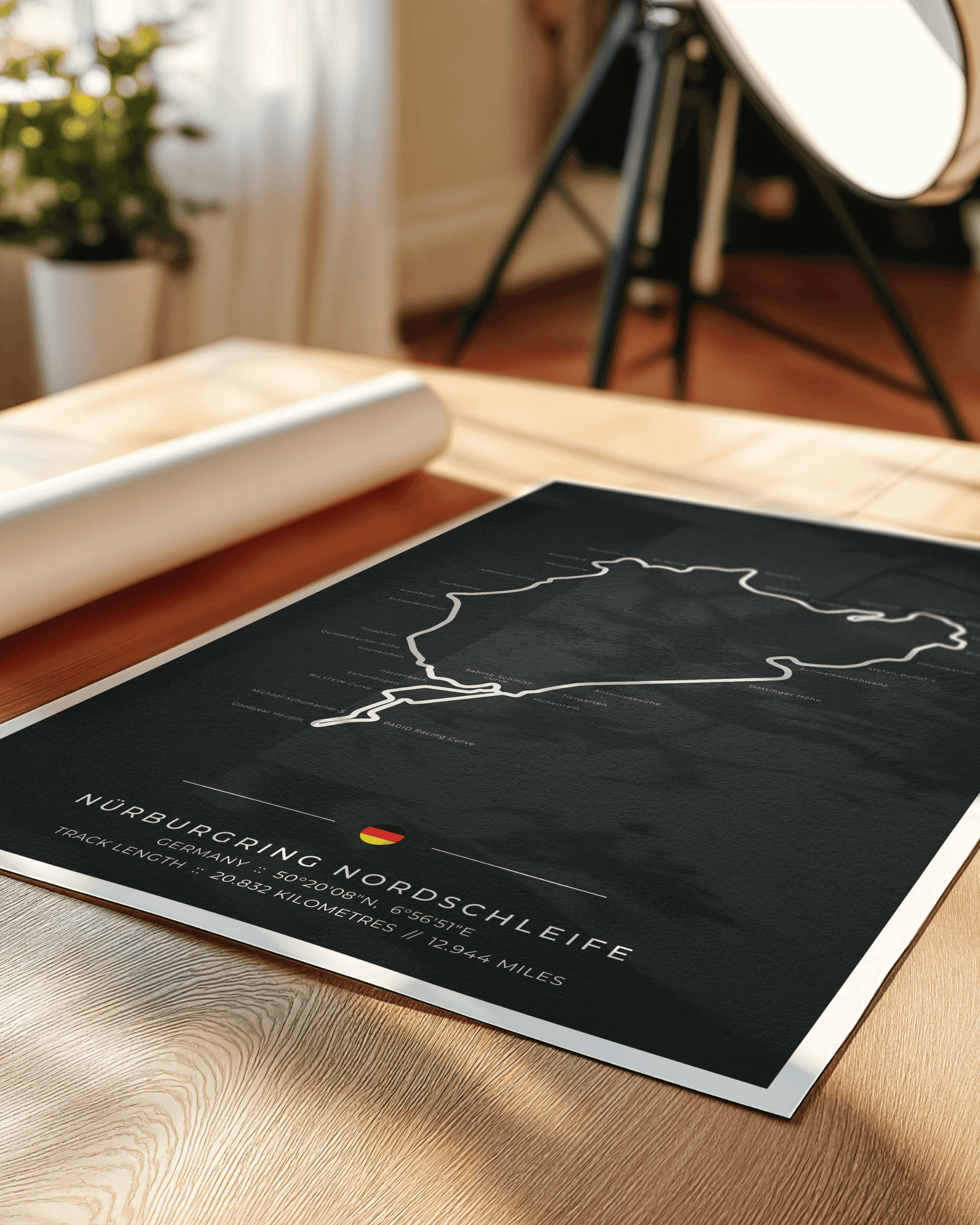 Nürburgring Nordschleife Circuit Track Map Poster