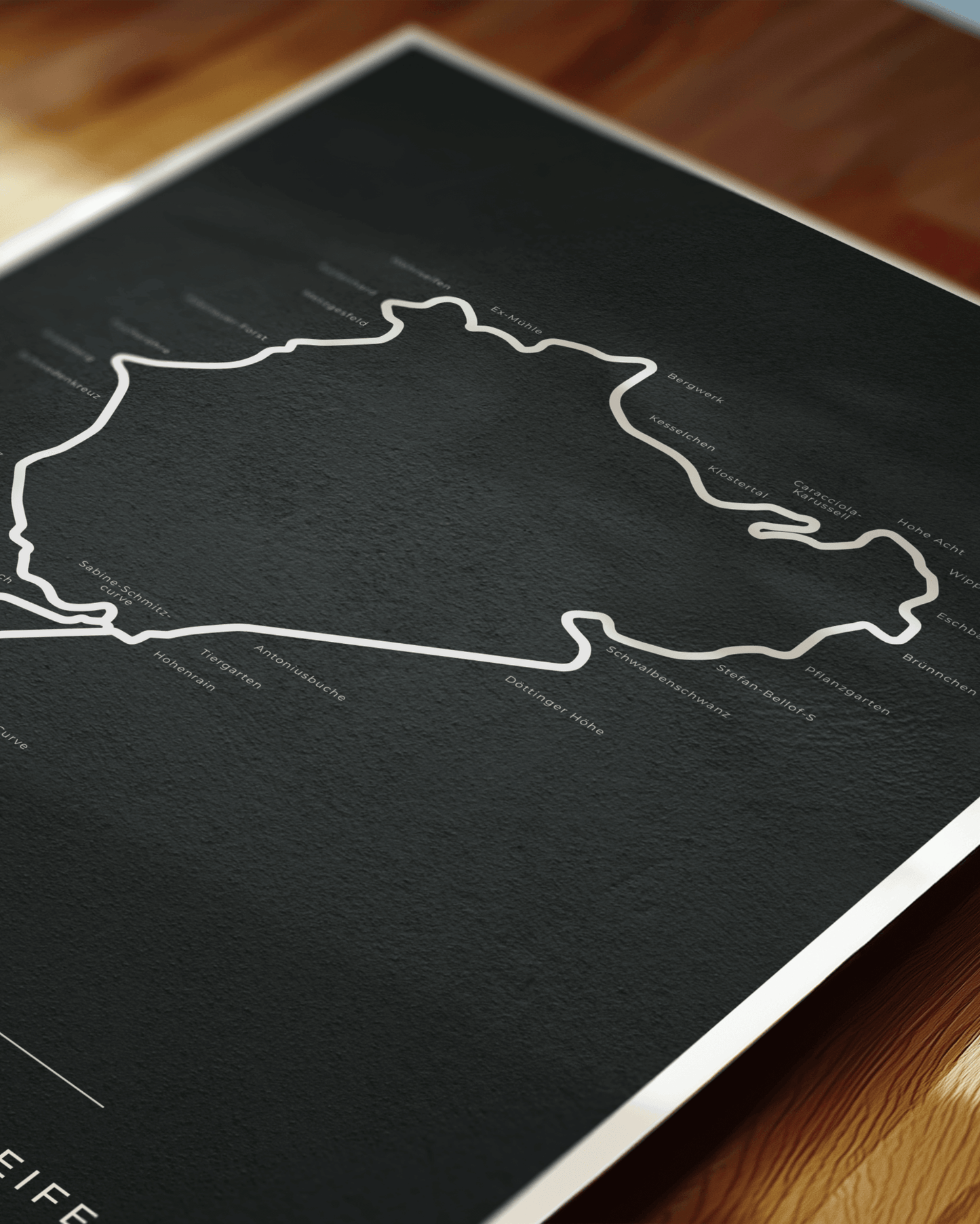 Nürburgring Nordschleife Circuit Track Map Poster