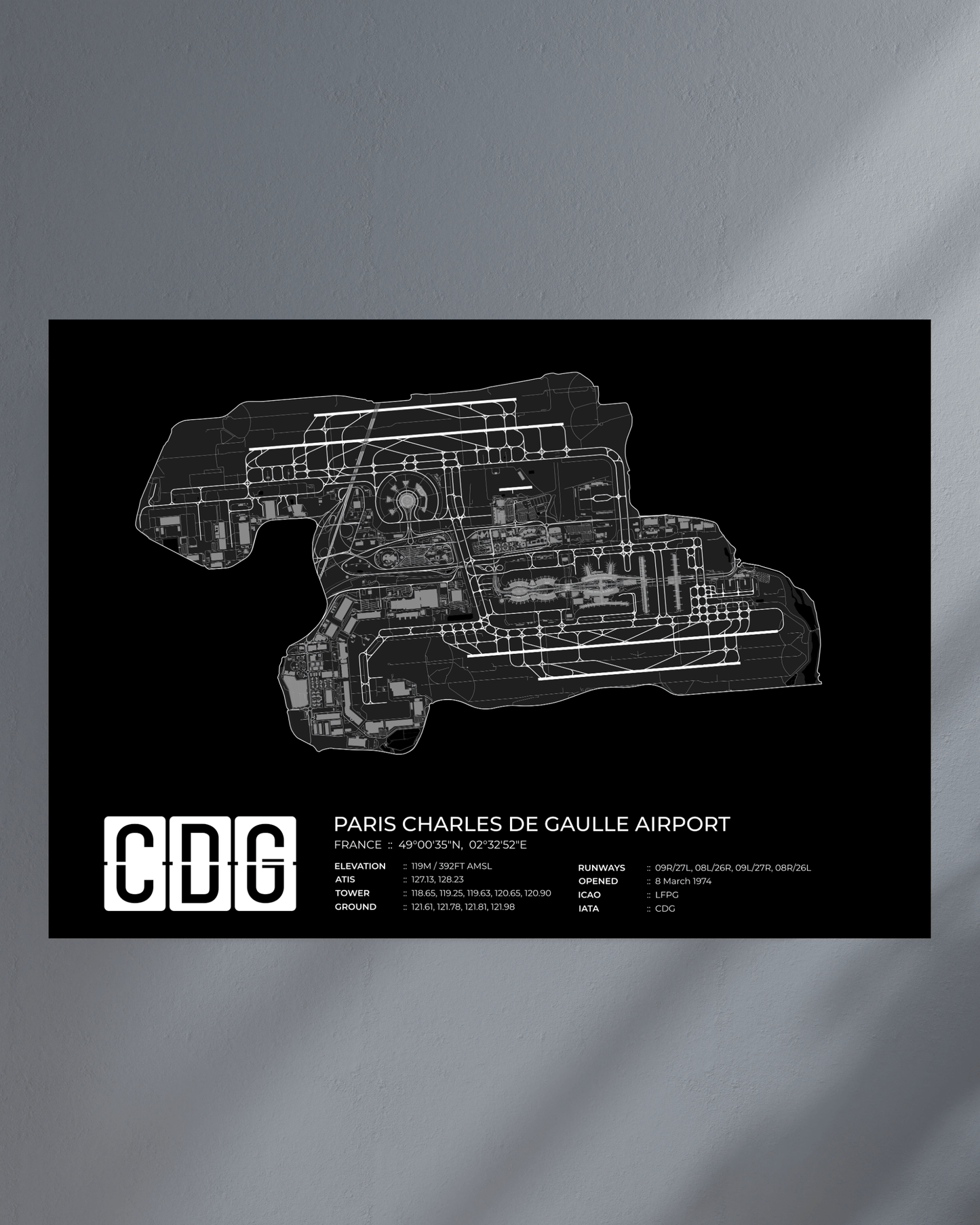 CDG - Paris Charles de Gaulle Airport Map