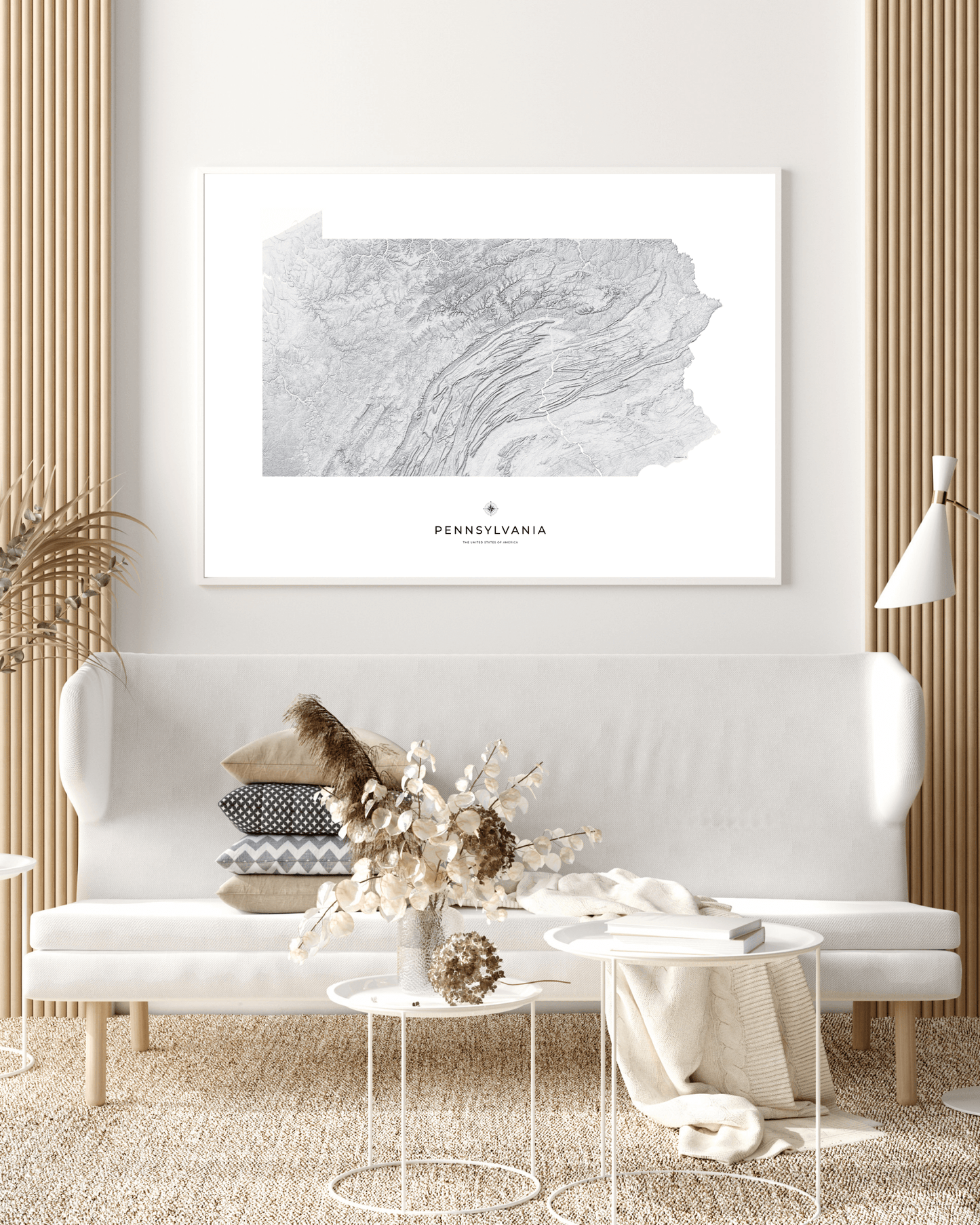 Pennsylvania - Fine Art Topographical Map Print