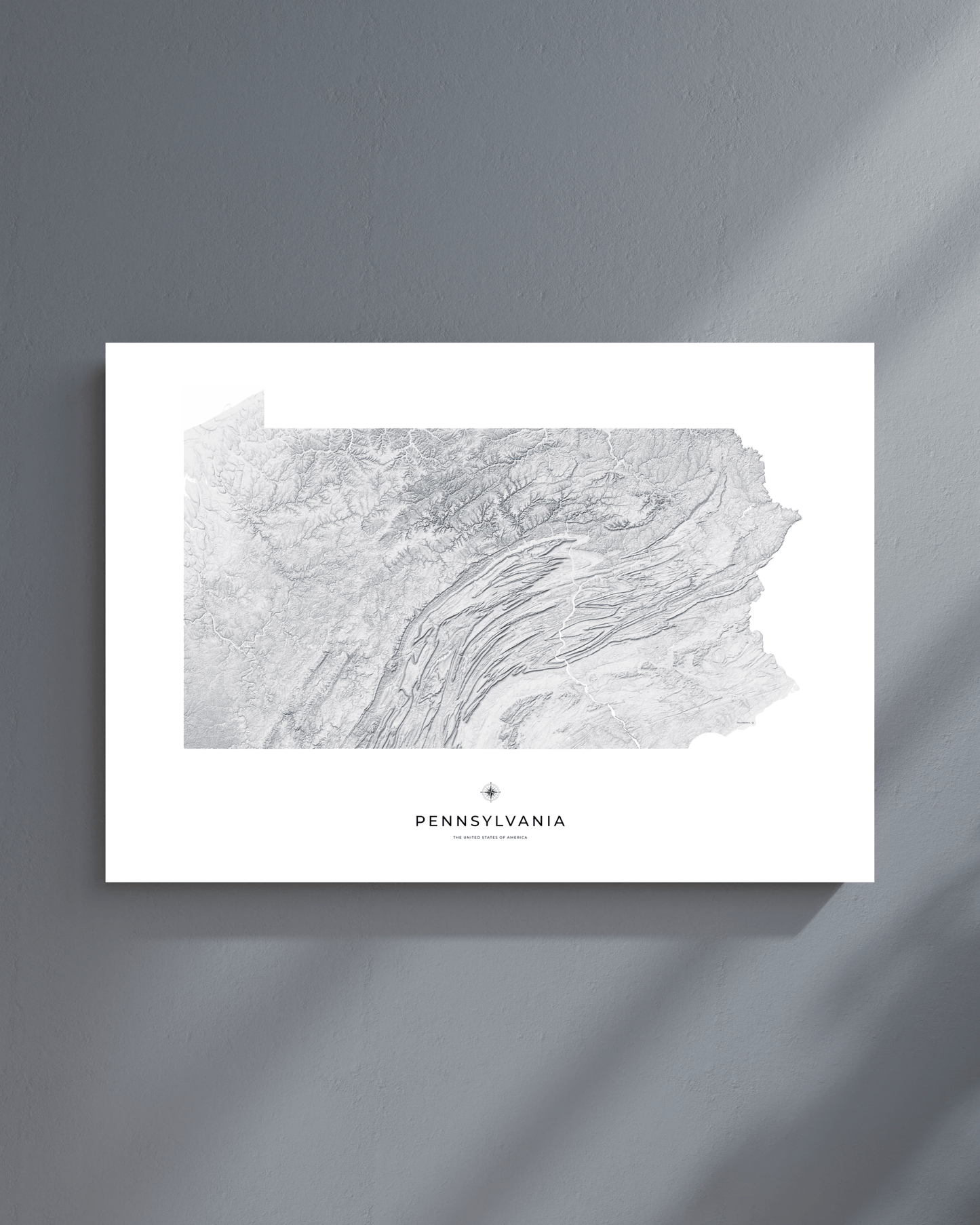 Pennsylvania - Fine Art Topographical Map Print