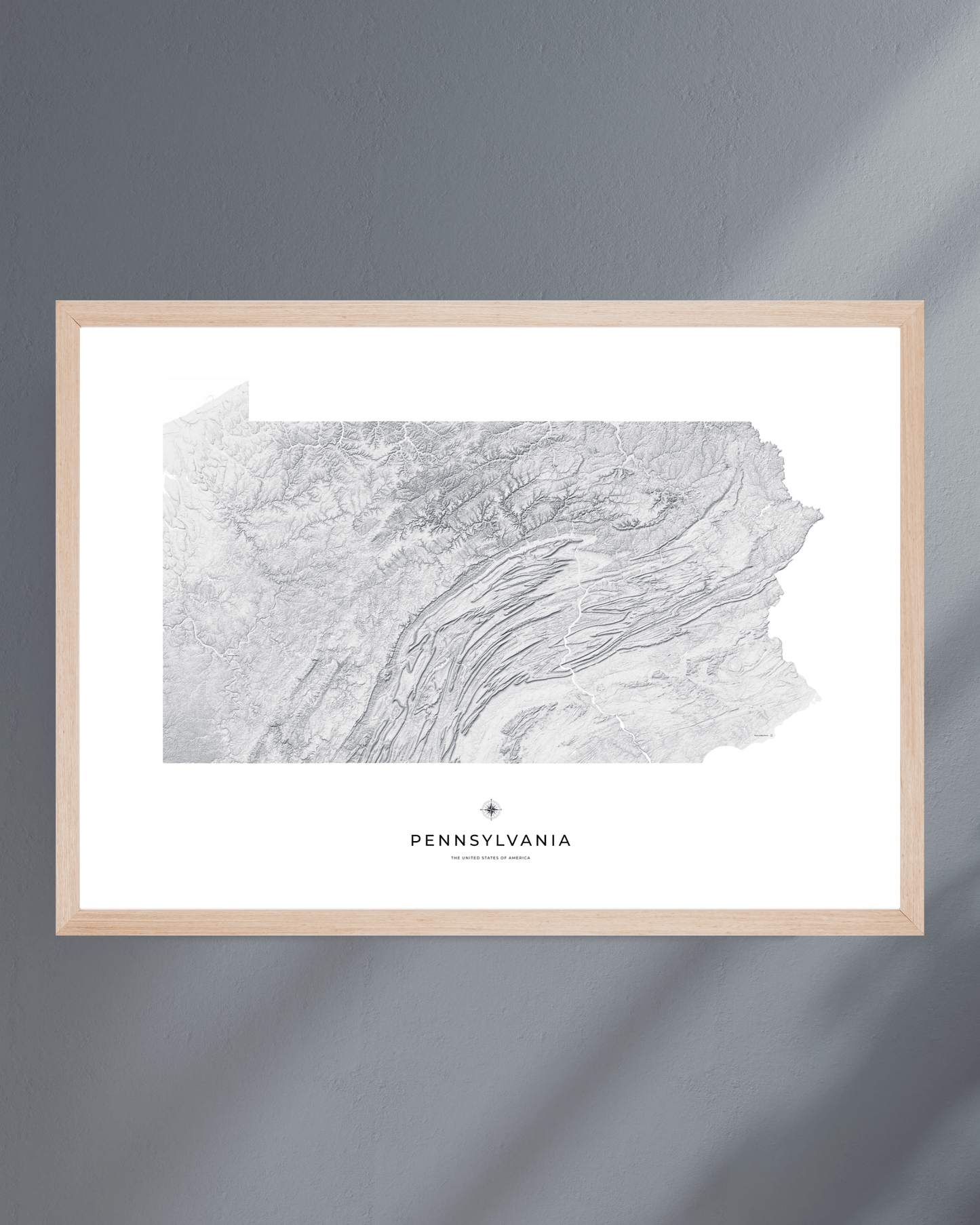 Pennsylvania - Fine Art Topographical Map Print