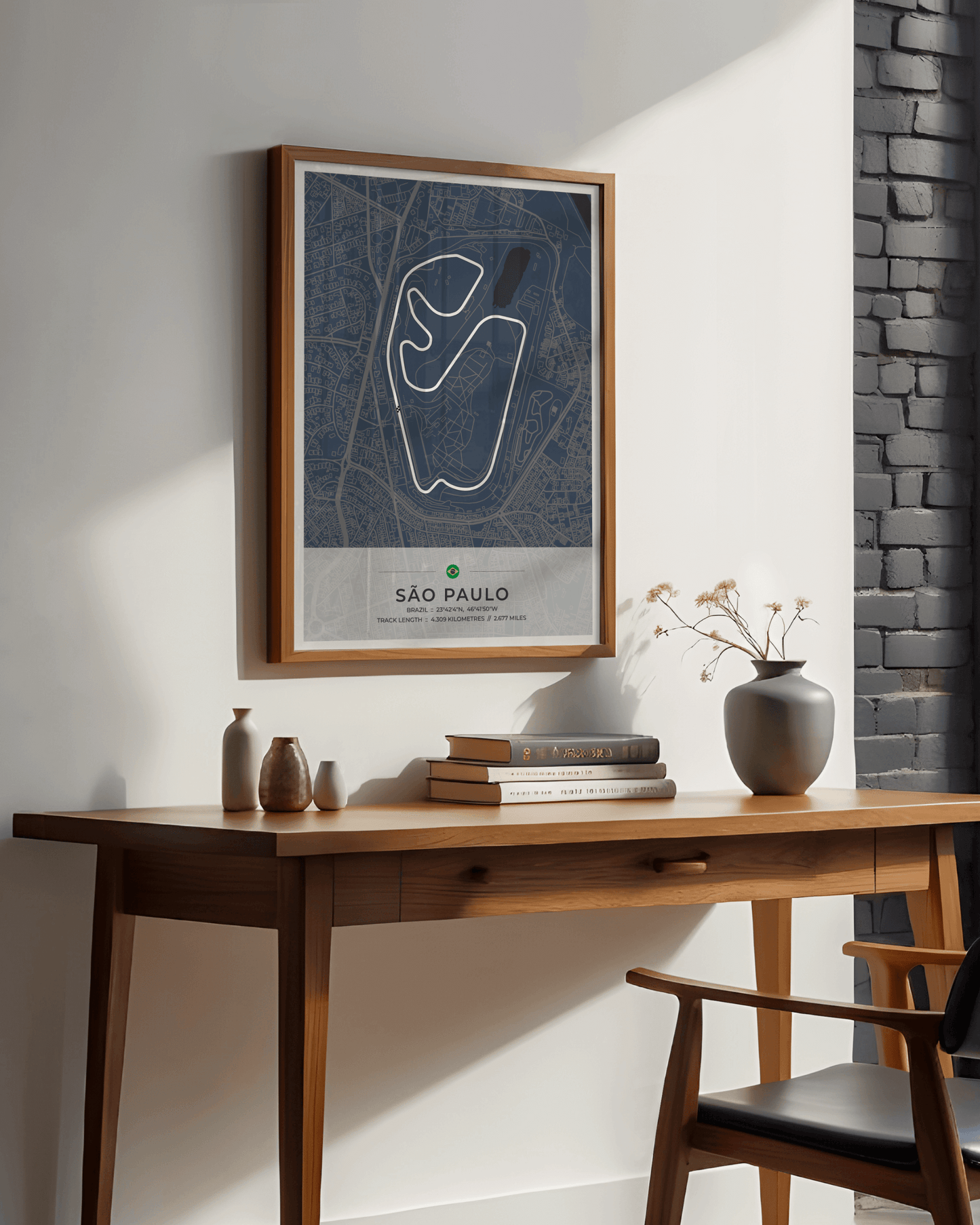 Sao Paulo - Grand Prix Circuit Map Poster