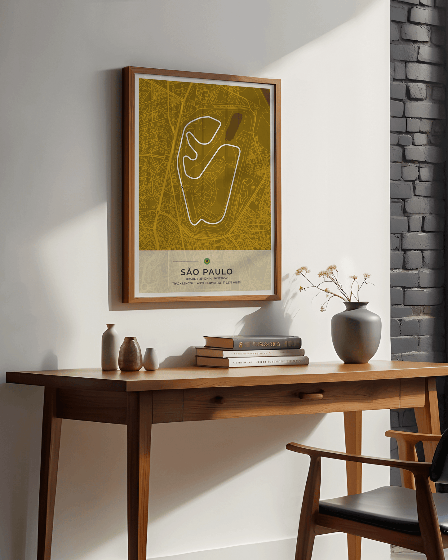 Sao Paulo - Grand Prix Circuit Map Poster