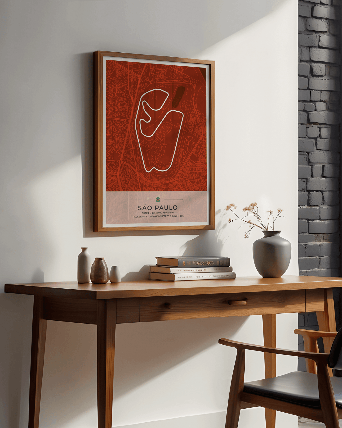 Sao Paulo - Grand Prix Circuit Map Poster