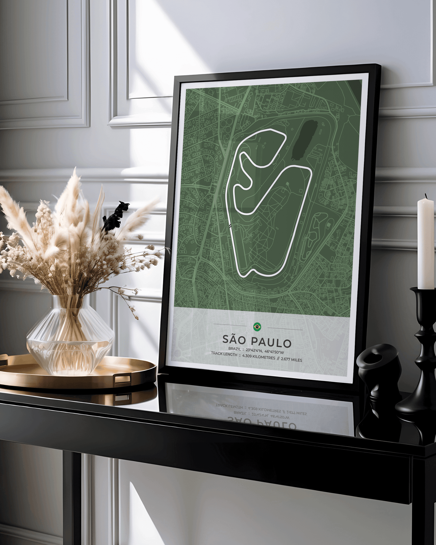 Sao Paulo - Grand Prix Circuit Map Poster