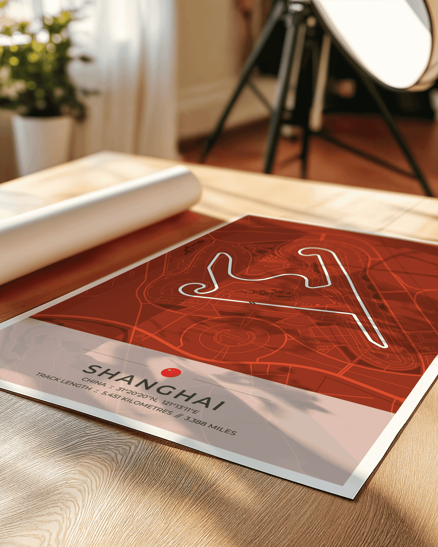 Shanghai - Grand Prix Circuit Map Poster