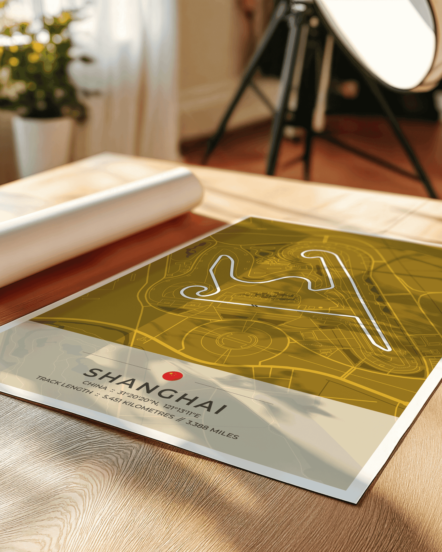 Shanghai - Grand Prix Circuit Map Poster