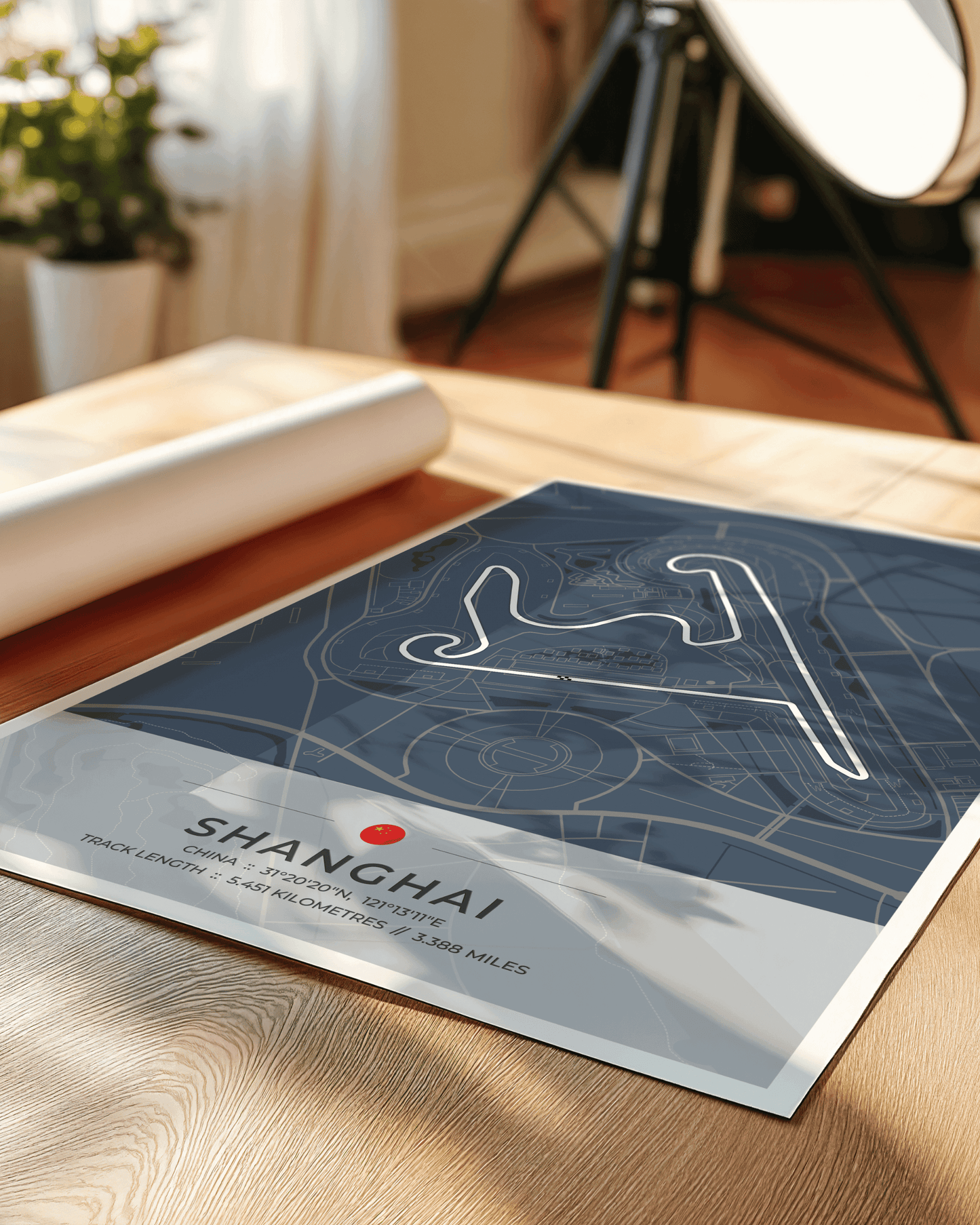Shanghai - Grand Prix Circuit Map Poster