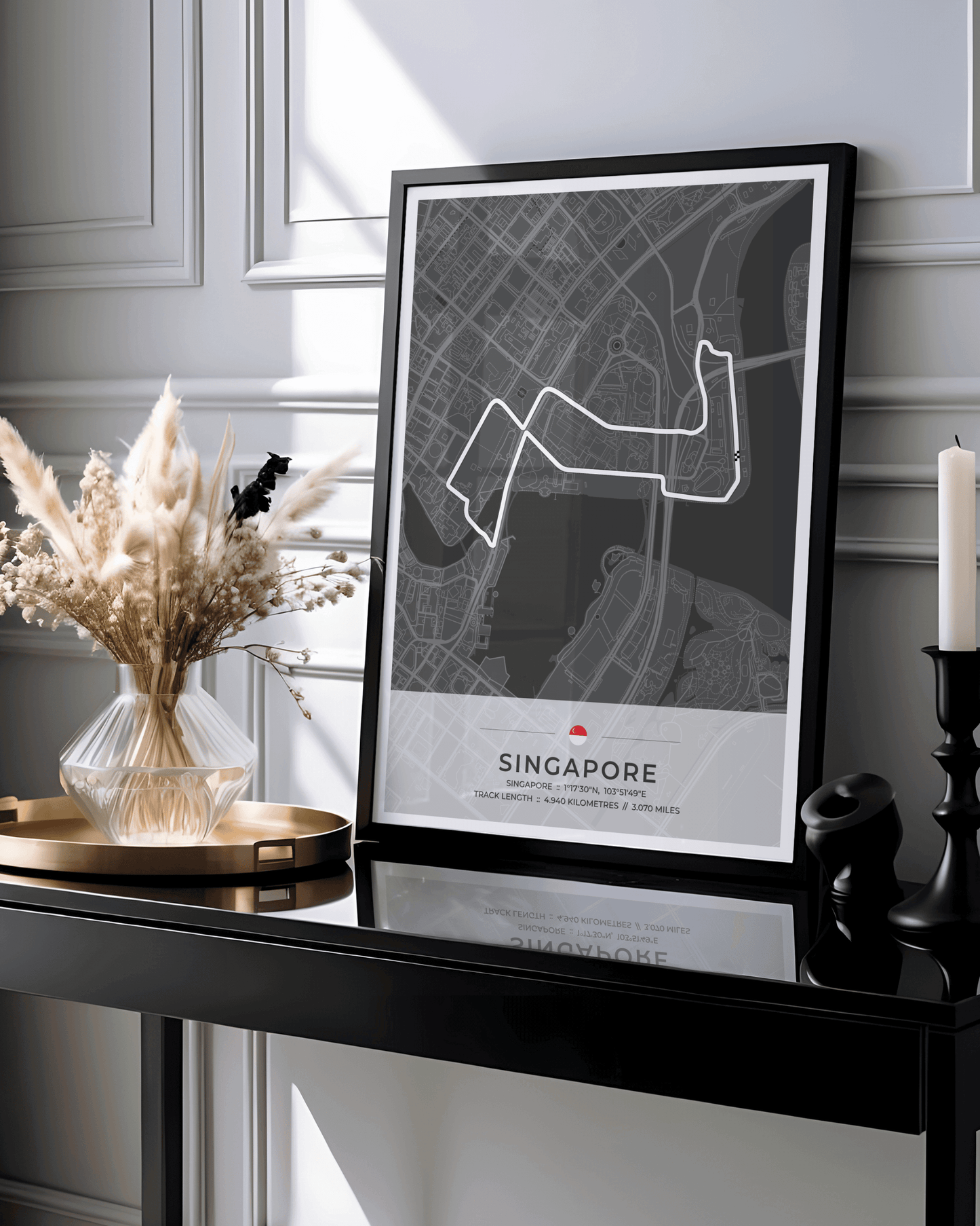 Singapore - Grand Prix Circuit Map Poster