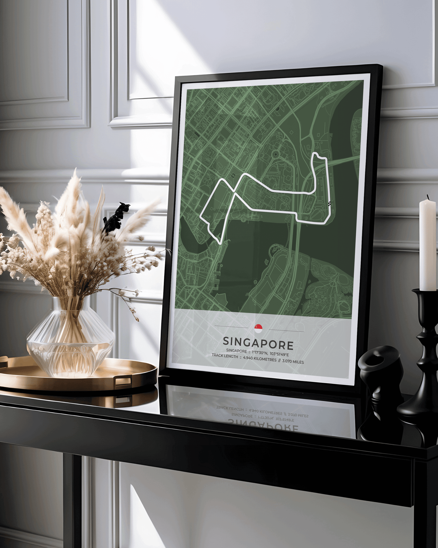Singapore - Grand Prix Circuit Map Poster