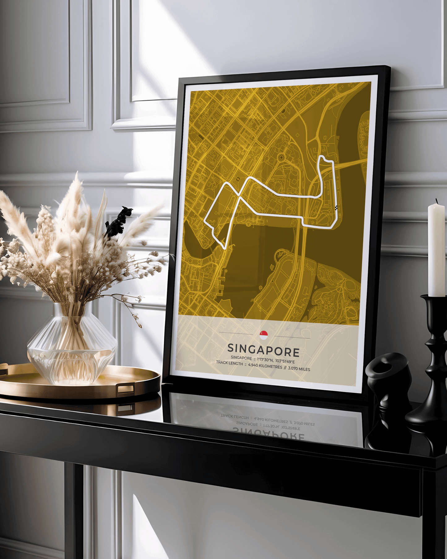 Singapore - Grand Prix Circuit Map Poster